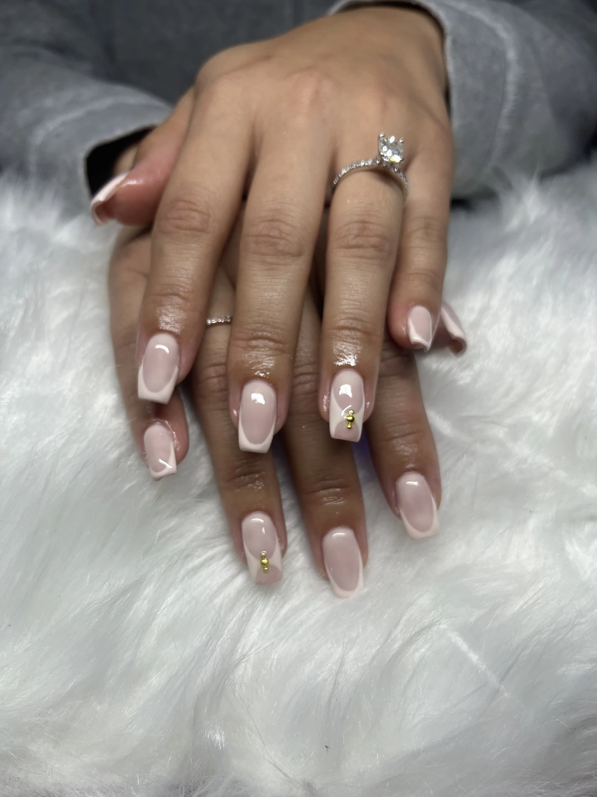Builder gel nails for natural nail growth by private nail tech in Winnetka, SFV