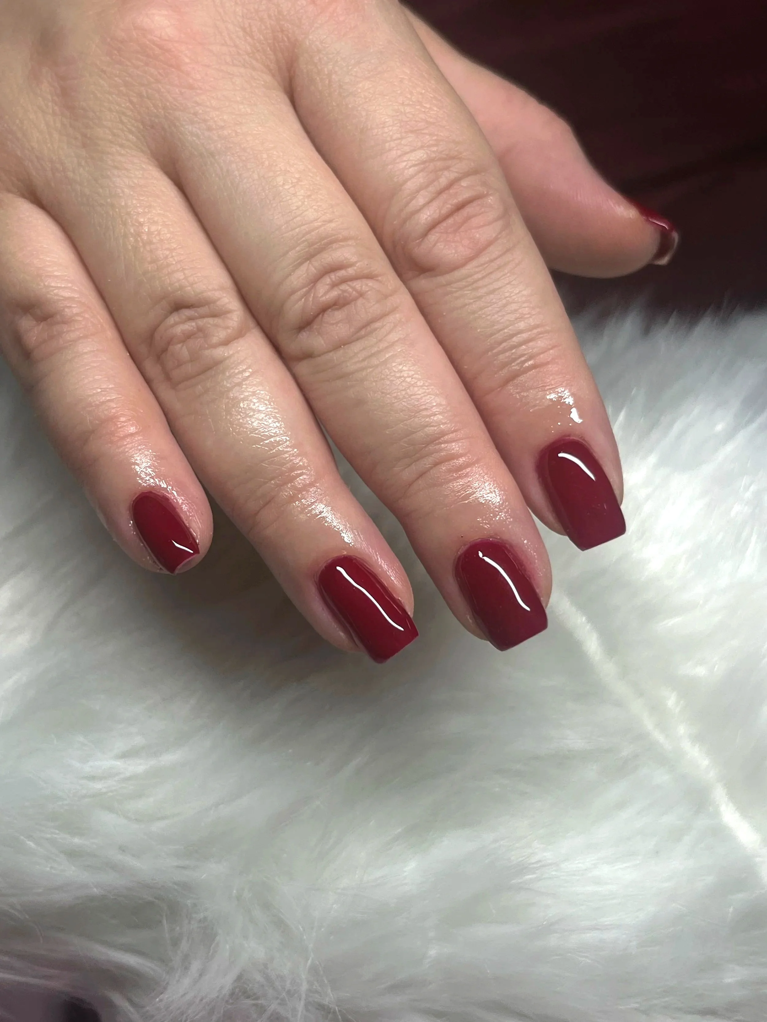 Builder gel manicure by private nail tech in Winnetka, SFV