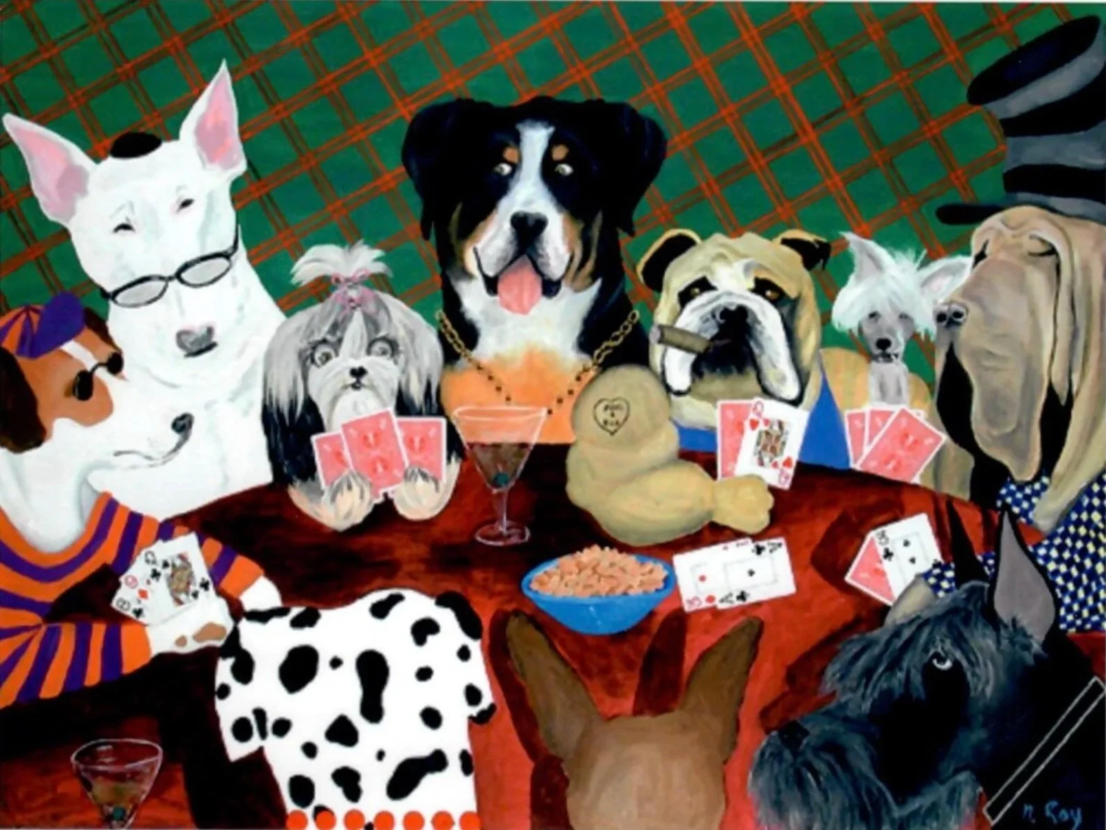 "The Card Game" (48 x 36)