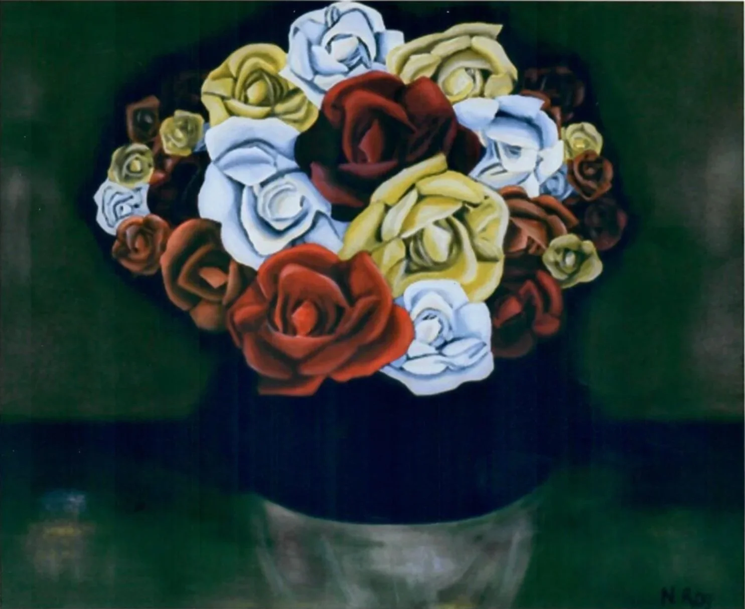 "Roses in Vase" (30 x 36)