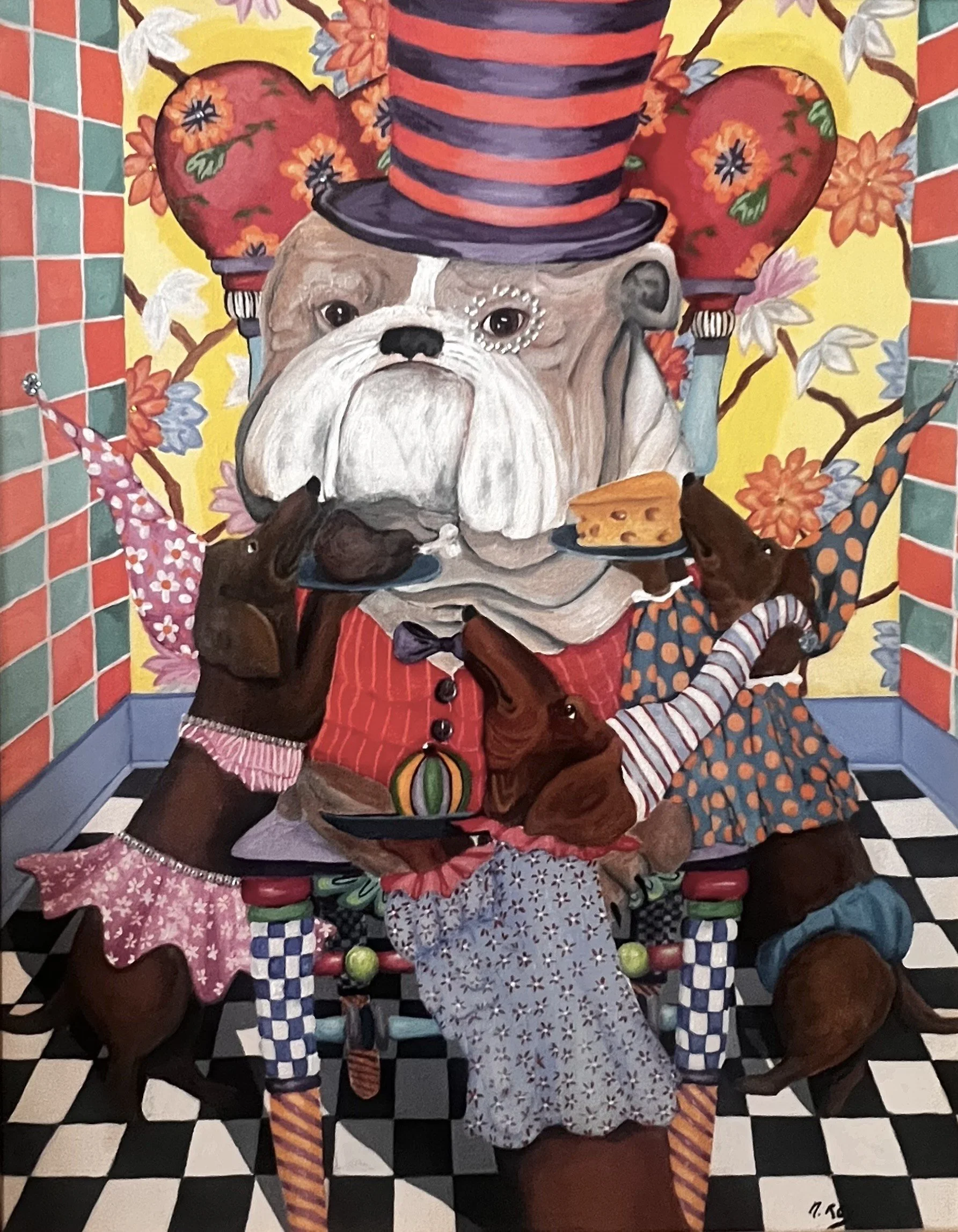 "High Tea" - Mixed Media (28 x 22)