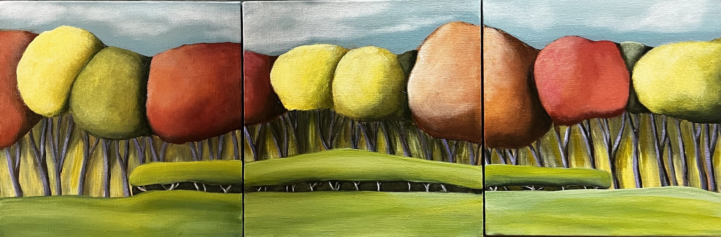 “Stacked” - Triptych (12 X 36)