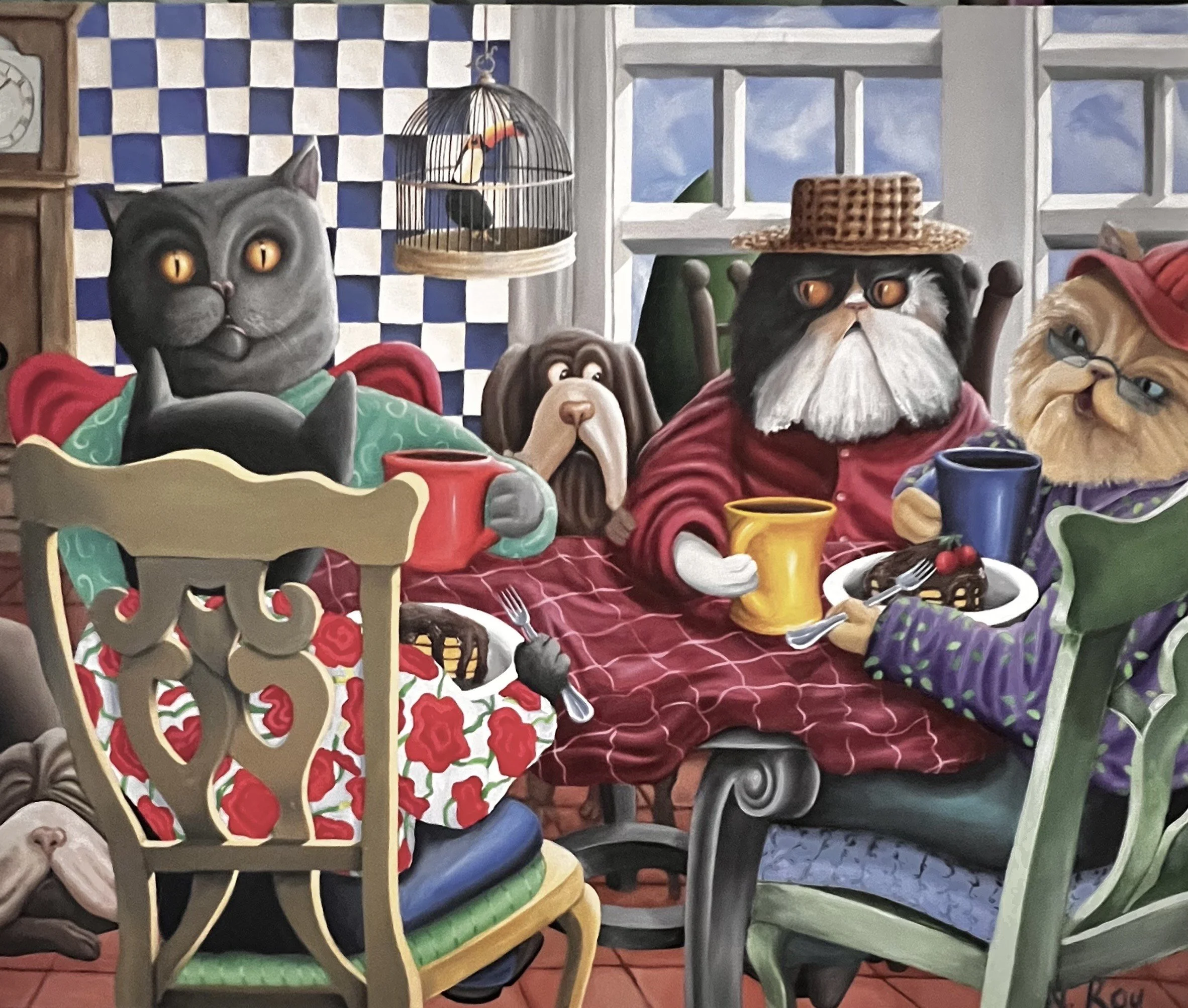 "Coffee Cats" (30 x 36)