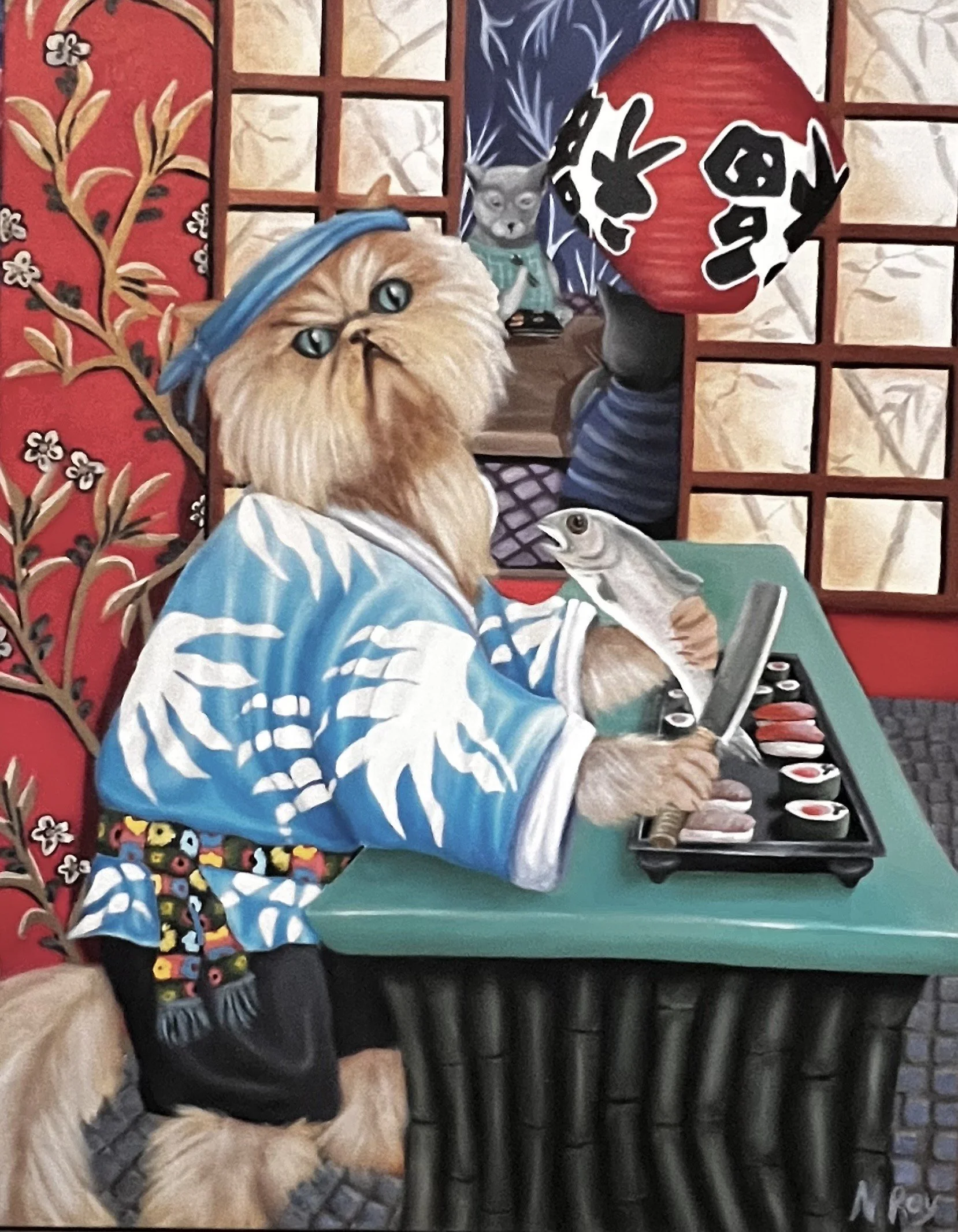 "Sushi Master" (28 x 22)