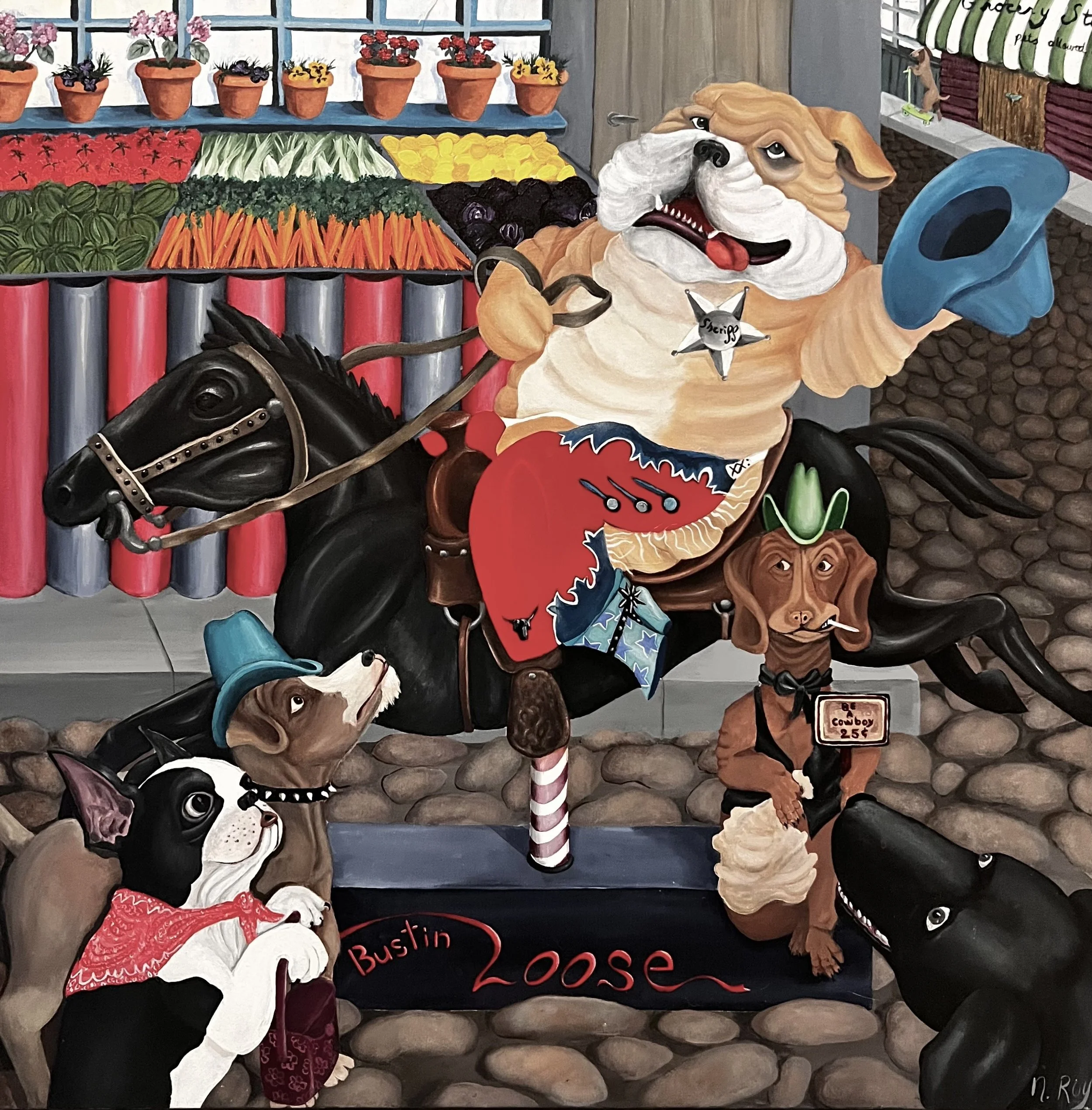 "Bustin Loose" (36 x 36)