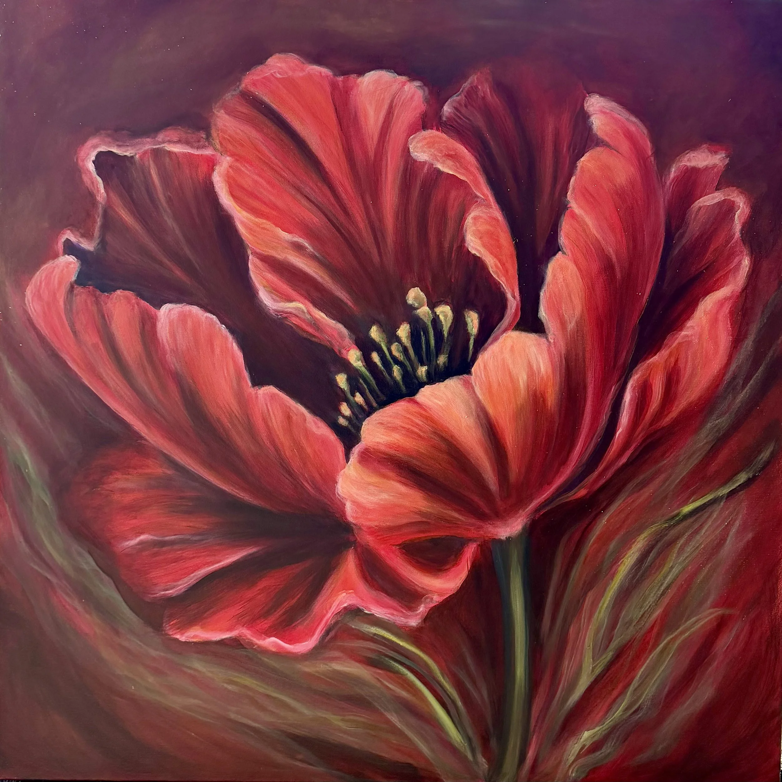 "Ruby Tuesday" (36 x 36)