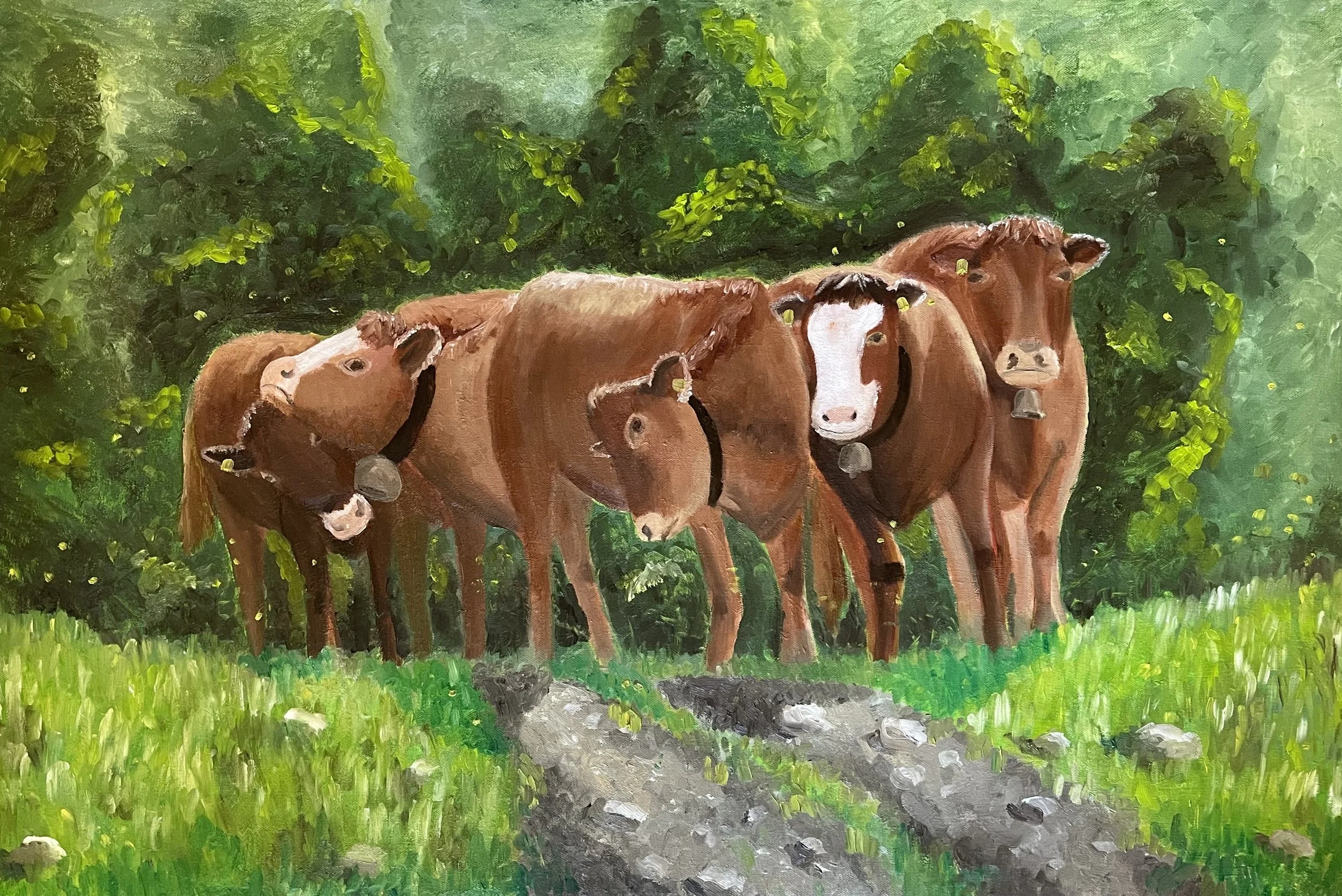 "Cows in Interlaken"
24x36" Oil on Canvas
Not for sale