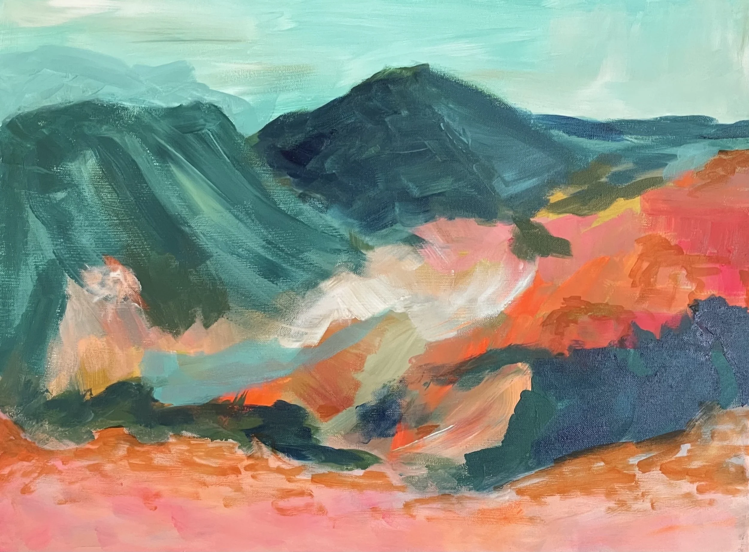 "Fjord"
2025 Acrylic on canvas
16x20in
$350