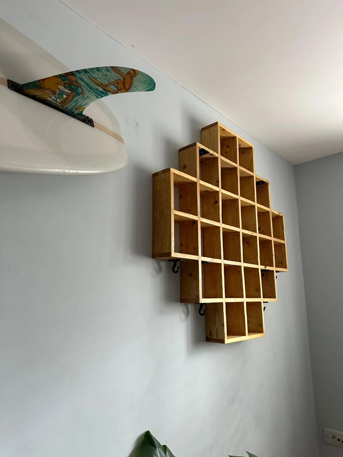 Custom made wooden shelves