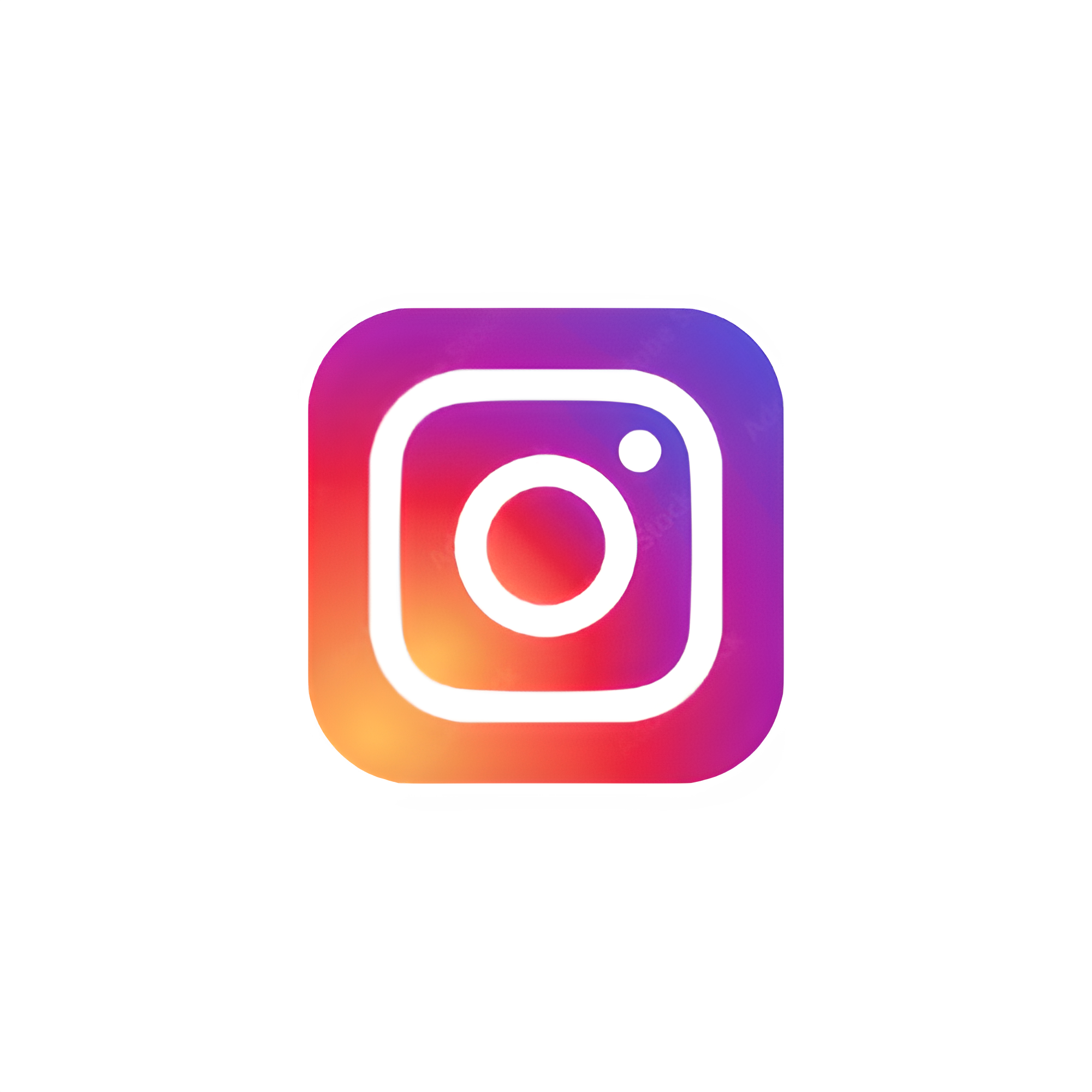 Instagram app icon with a gradient background of purple, pink, orange, and yellow, featuring a white camera outline in the center.