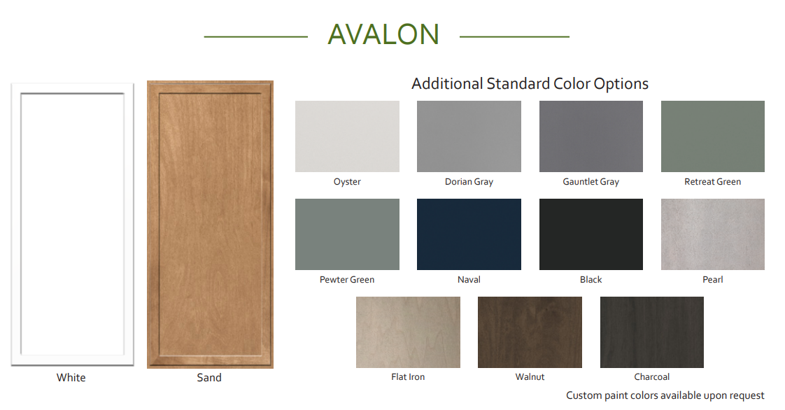 Avalon Collection - Signature Package Plus (shown above)