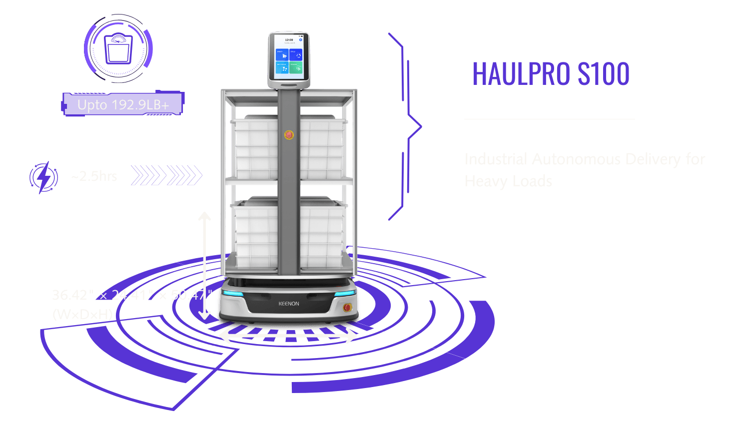 HAULMASTER S100 industrial heavy-load autonomous transport robot for warehouses and campuses