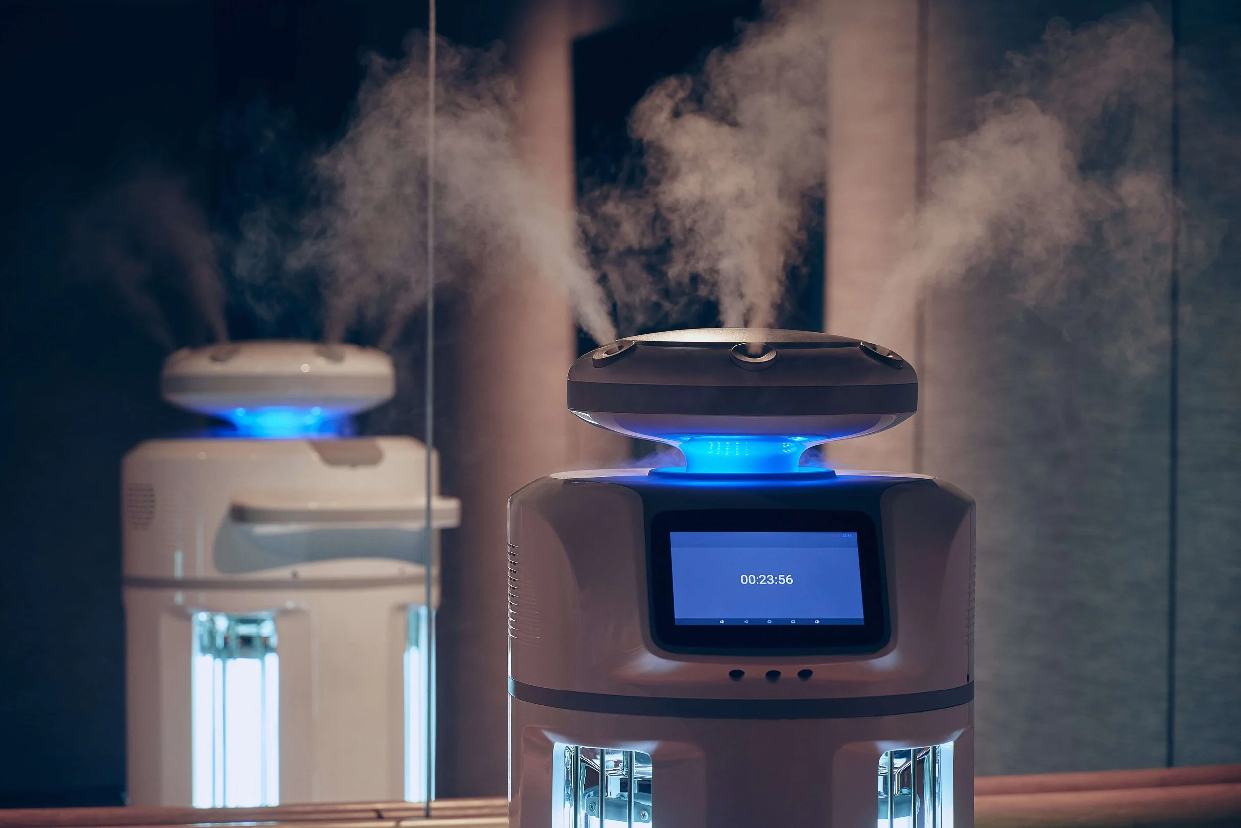 UV-C disinfection robots for commercial and public environments