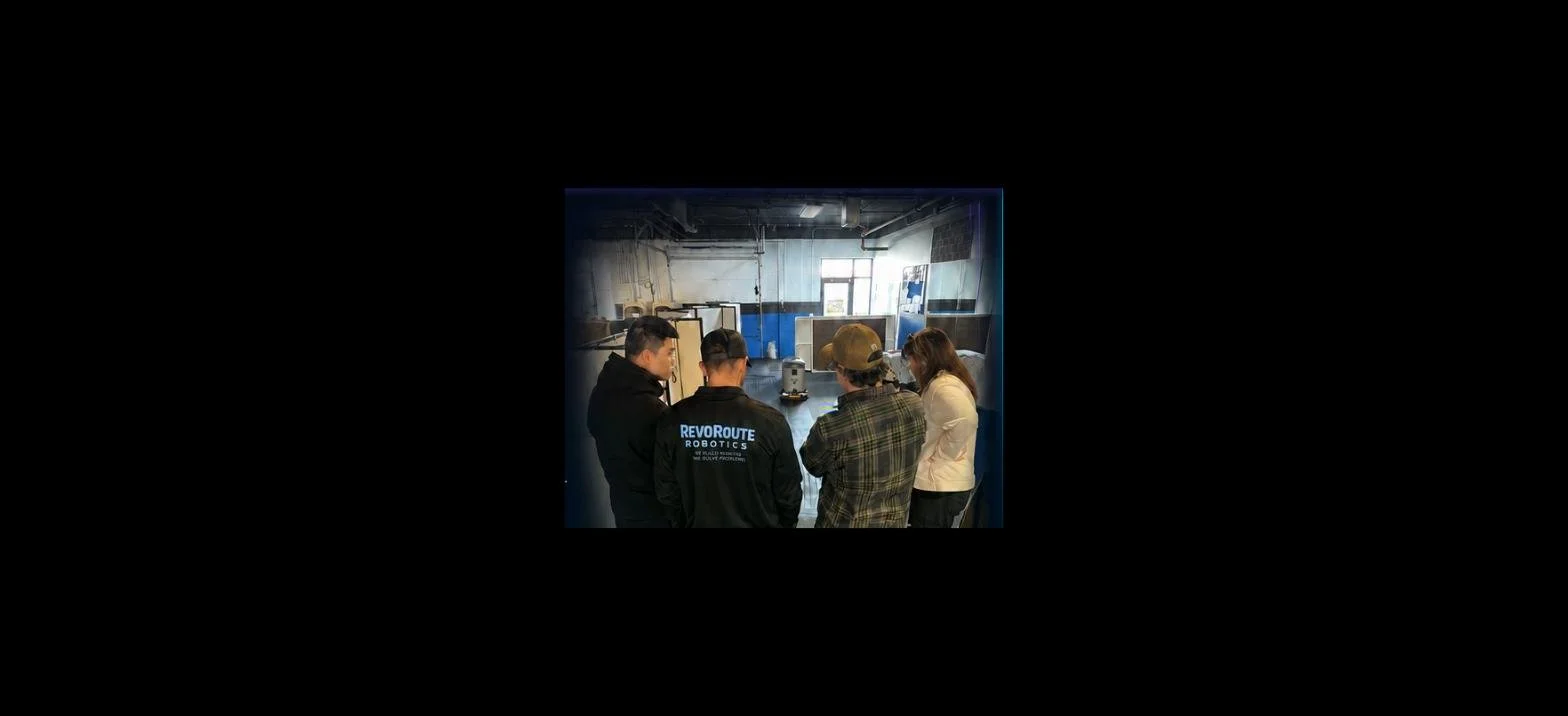 RevoRoute Robotics team supporting a customer on-site in Minnesota