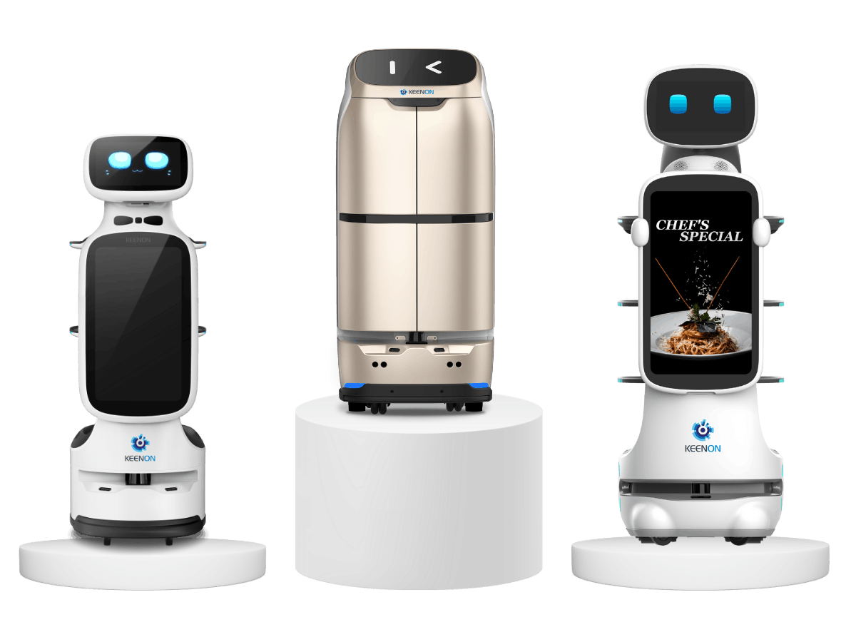 Autonomous service and delivery robots for hospitality and commercial buildings