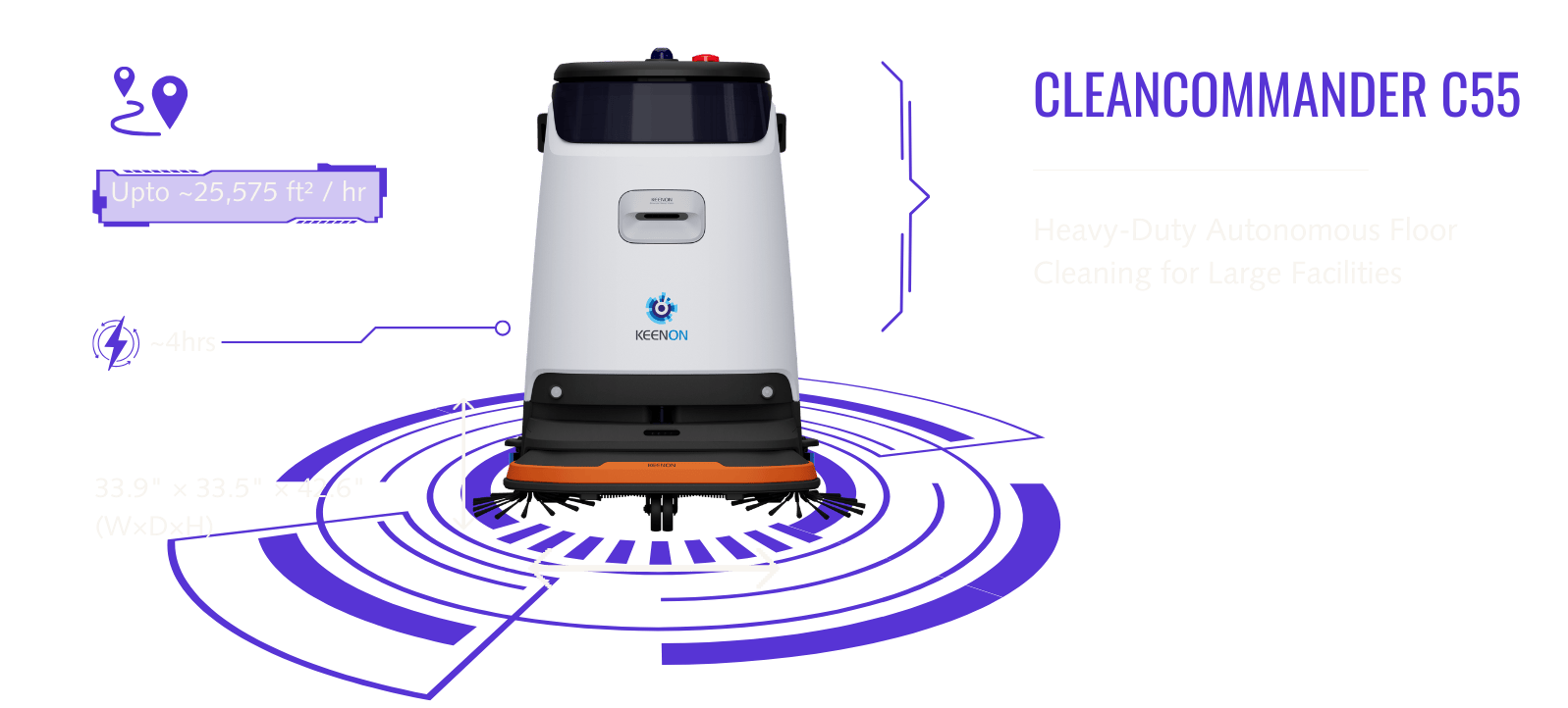 CLEANKING C55 heavy-duty autonomous cleaning robot for large-scale high-traffic facilities