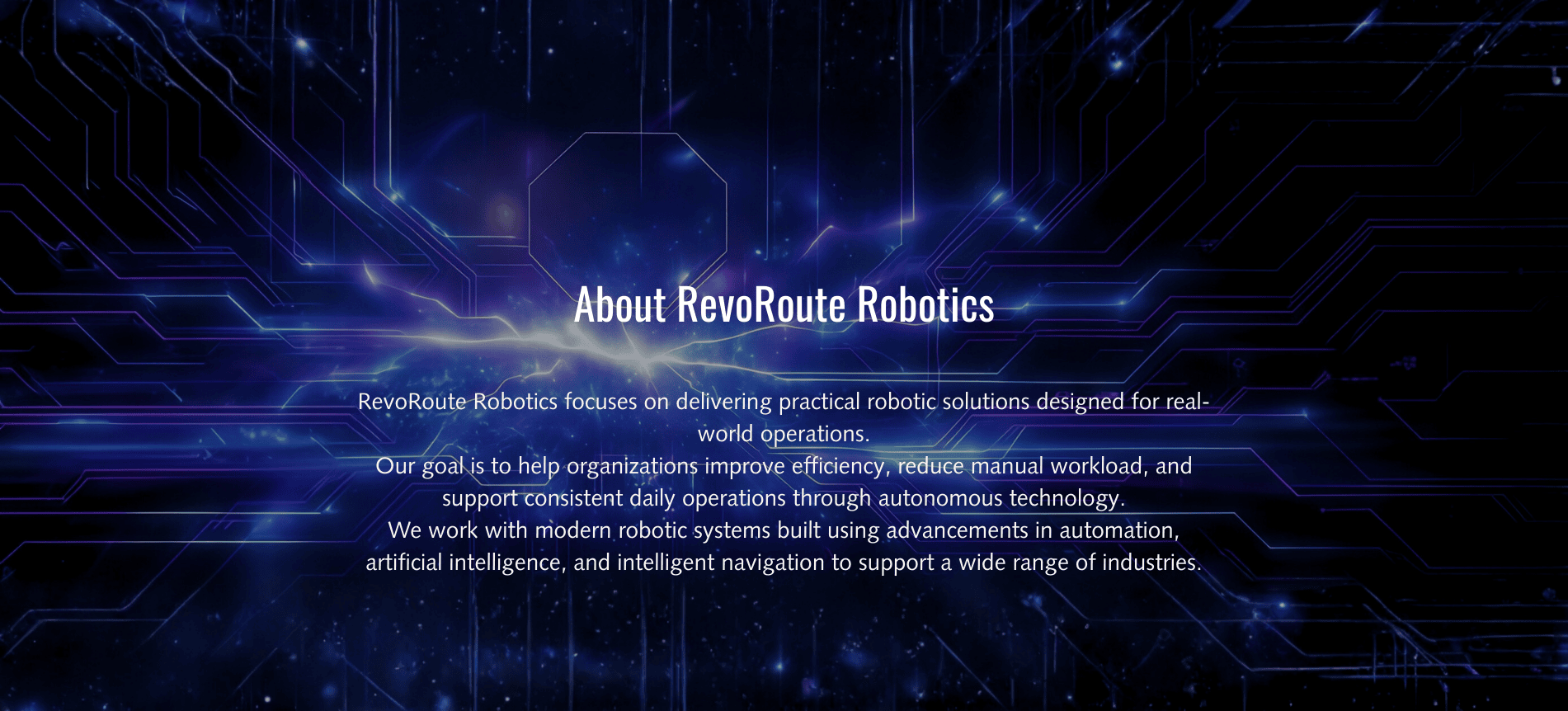 RevoRoute Robotics team delivering practical autonomous robotic solutions for industries