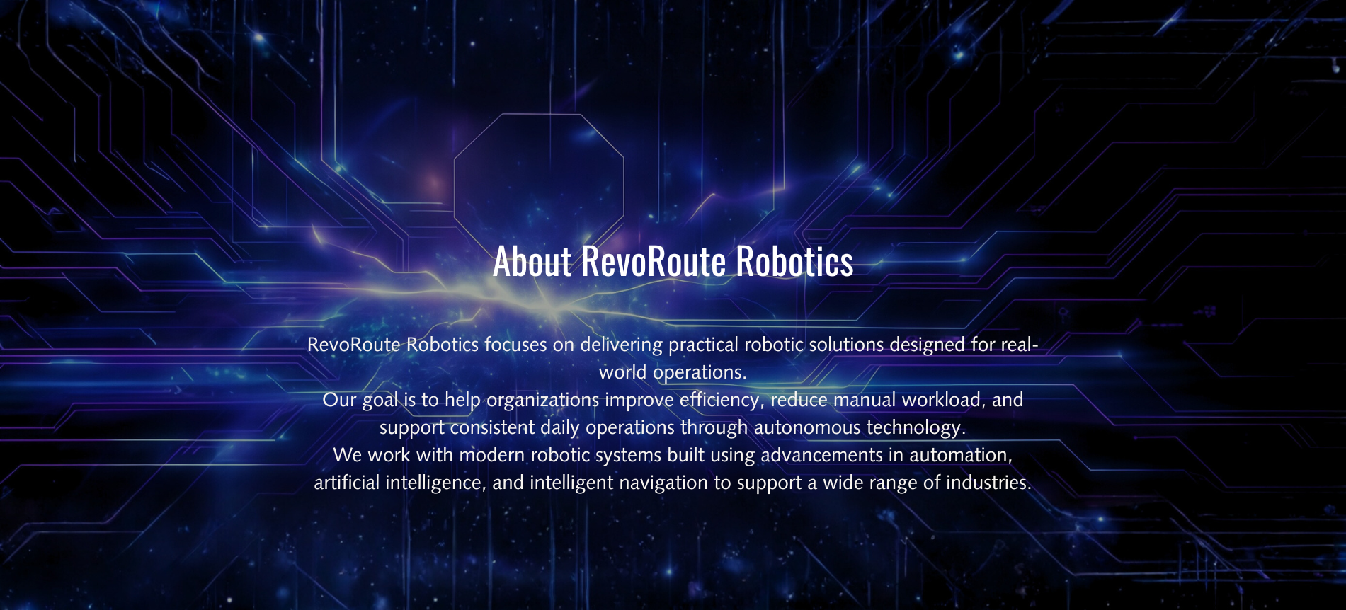 RevoRoute Robotics team delivering practical autonomous robotic solutions for industries
