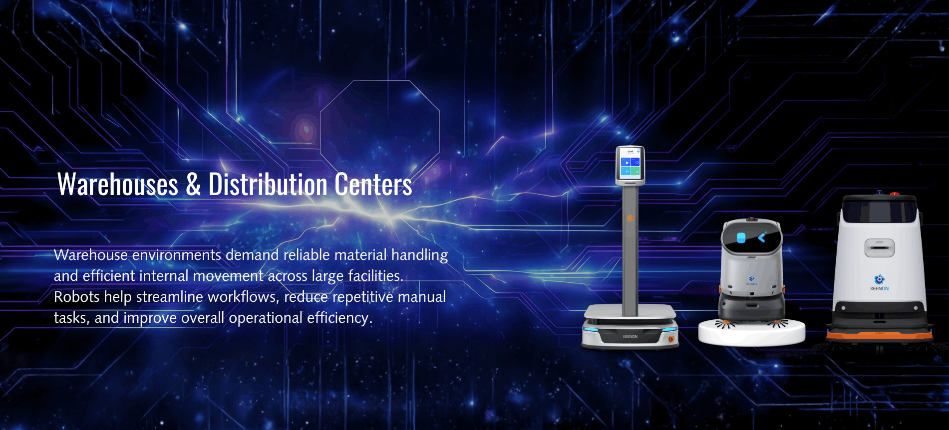 Autonomous robots optimizing workflows in warehouses and distribution centers