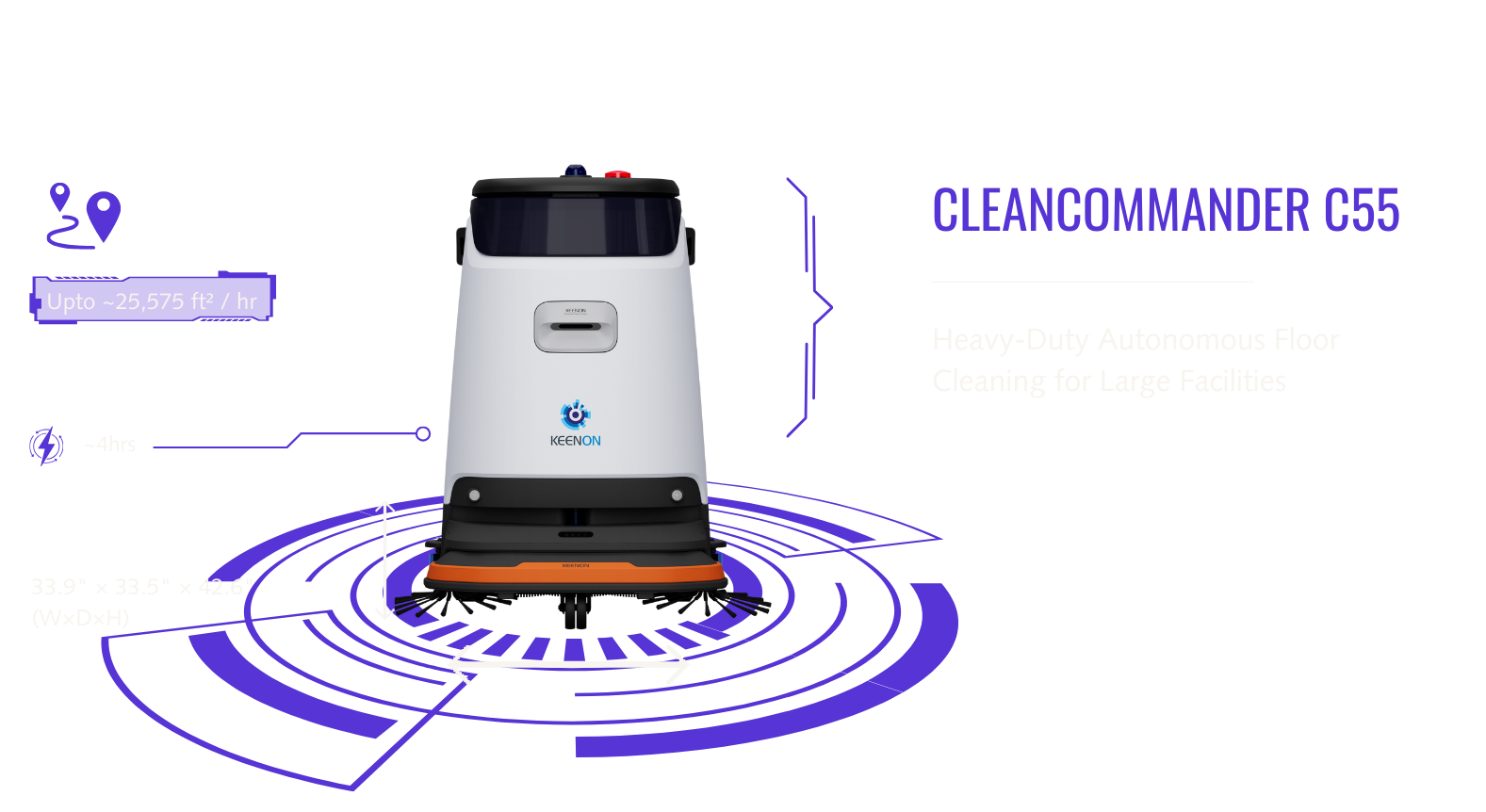 CLEANKING C55 heavy-duty autonomous cleaning robot for large-scale high-traffic facilities