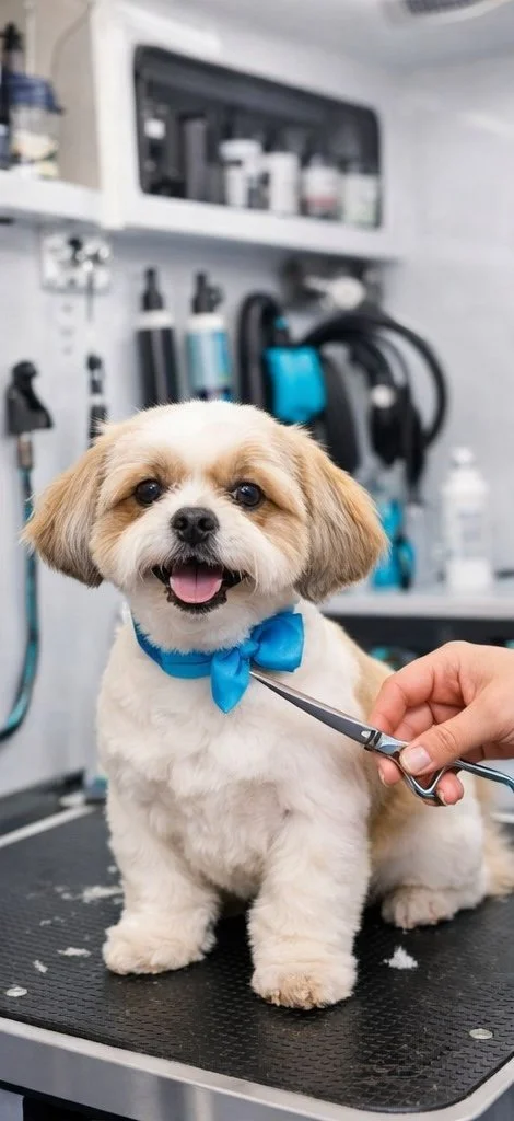 Dog grooming haircut mobile service