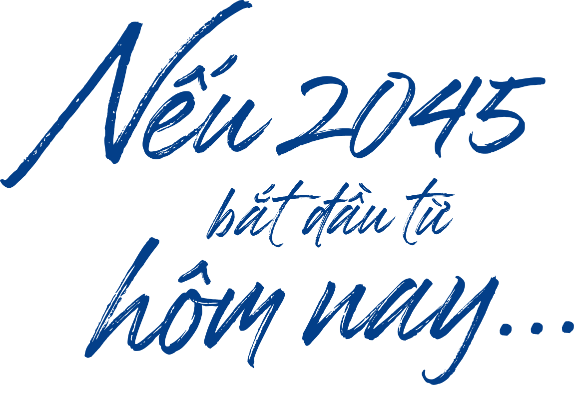 Text in Vietnamese with the words "Nội I 2015 bắt đầu rồi hoàng ngay..." written in blue cursive font