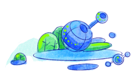 Geometric drawing of an outline square with sections divided by vertical, horizontal, and diagonal lines.