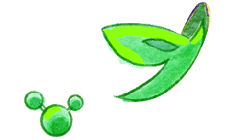 Geometric drawing of an outline square with sections divided by vertical, horizontal, and half circle lines.