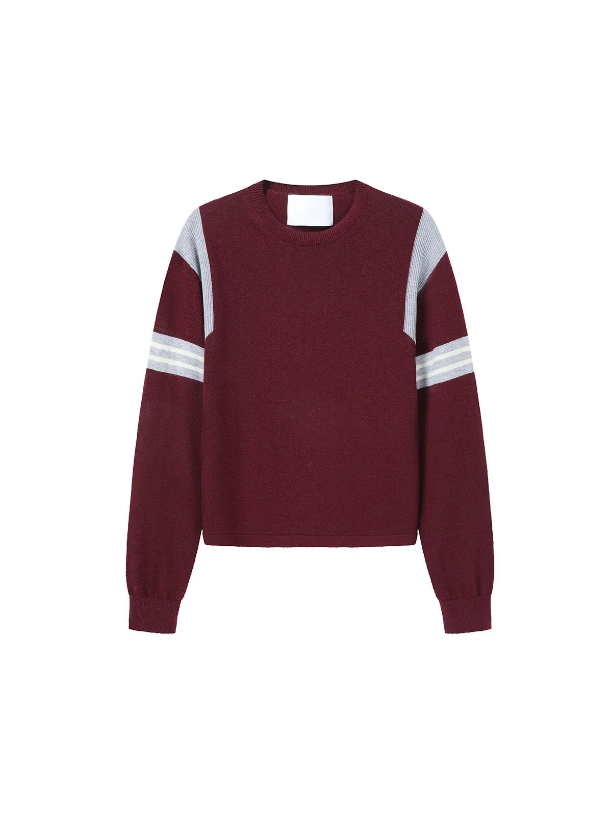 Contrast-Trim Long Sleeve Top - Mulled
