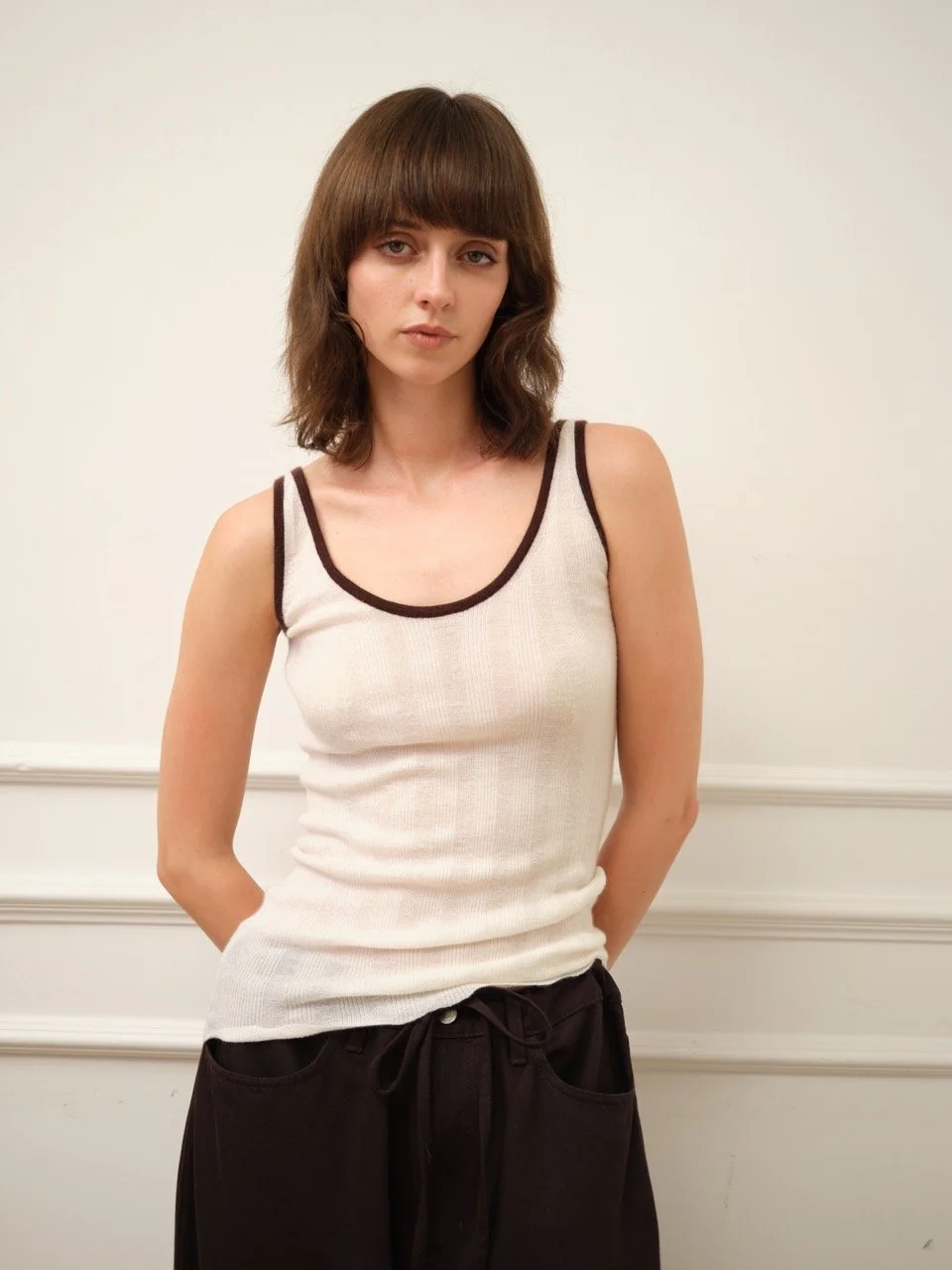Vintage Tank Top - Eggshell