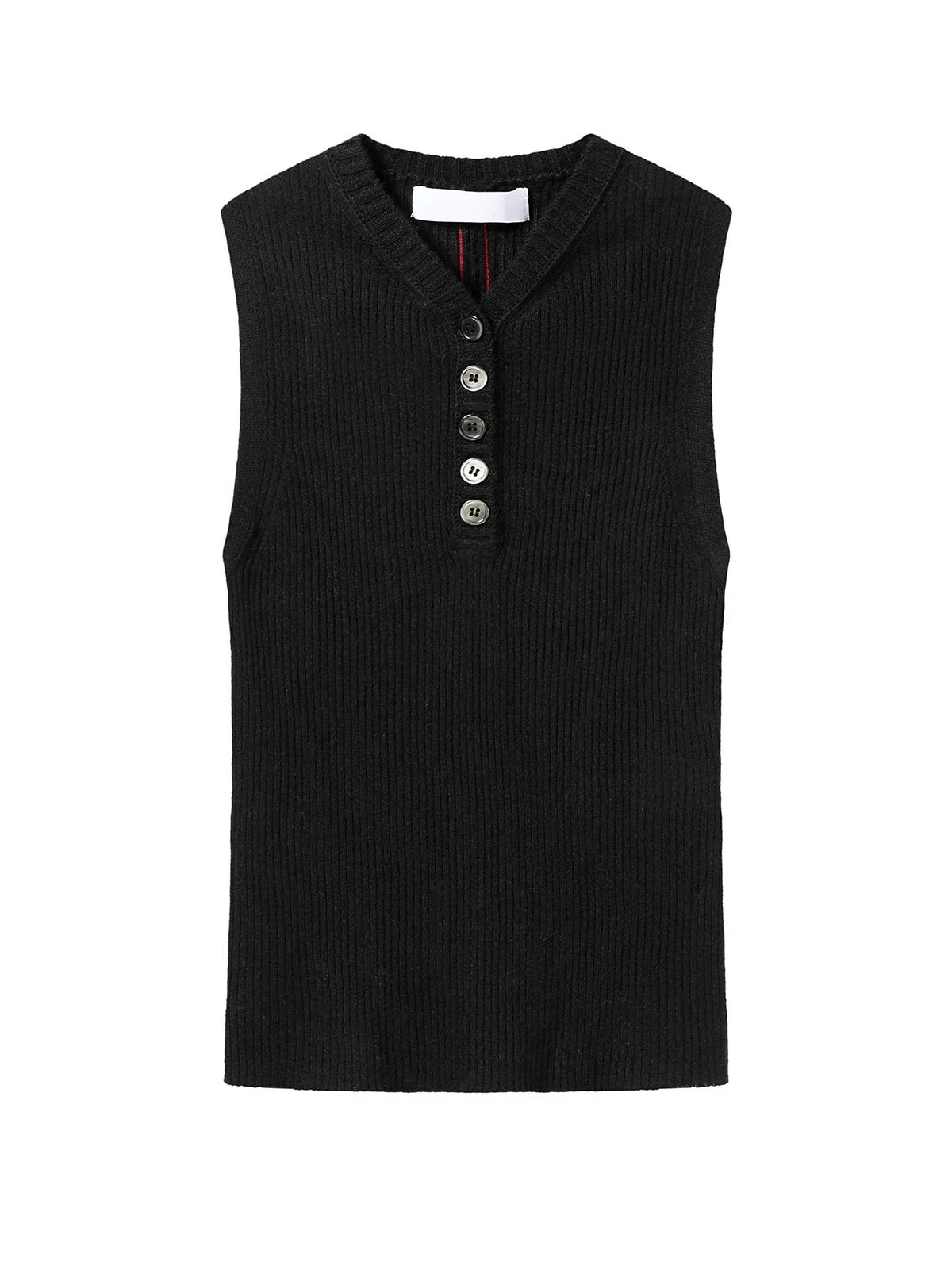 Button Vest - Black