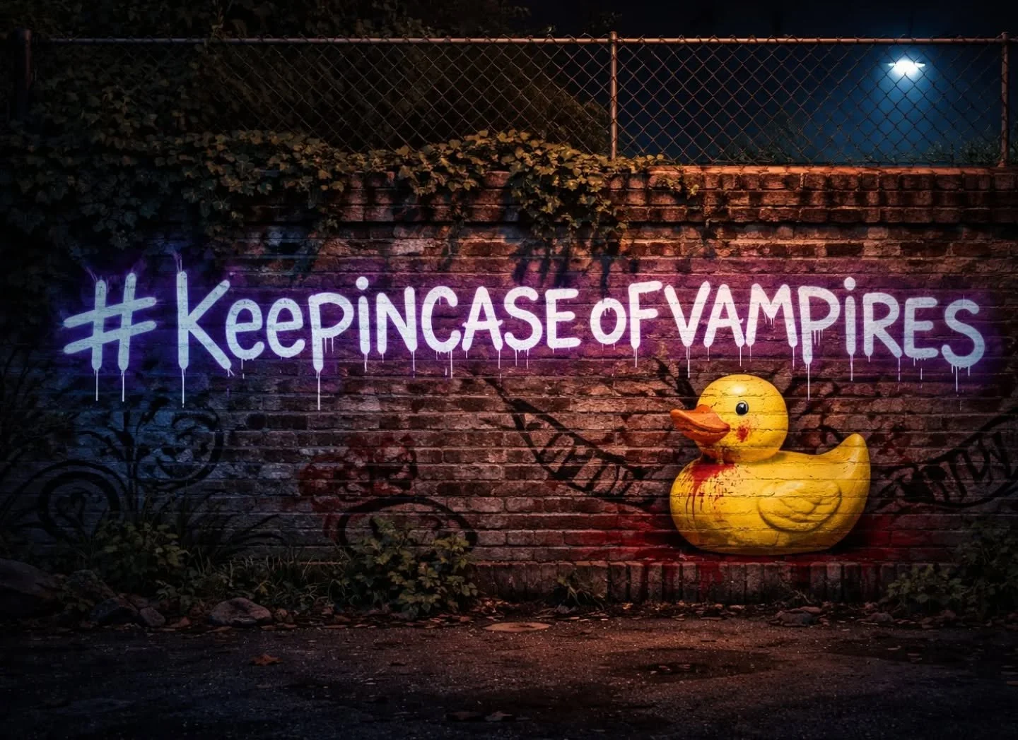 They blend in. So do the warnings.

#KeepInCaseOfVampires 
#darkfantasy 
#UrbanFantasy