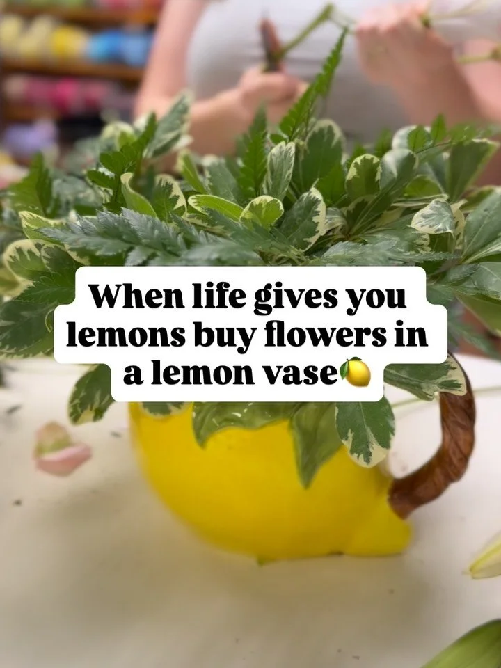 This lemon vase is TOO SWEET🍋✨ We have this vase along with other one of a kind vases available for only $30 starting TOMORROW!

Walk-in only so stop by &amp; pick out the perfect vintage vase to celebrate summer!

#vintage #florist #acworthga #kenn