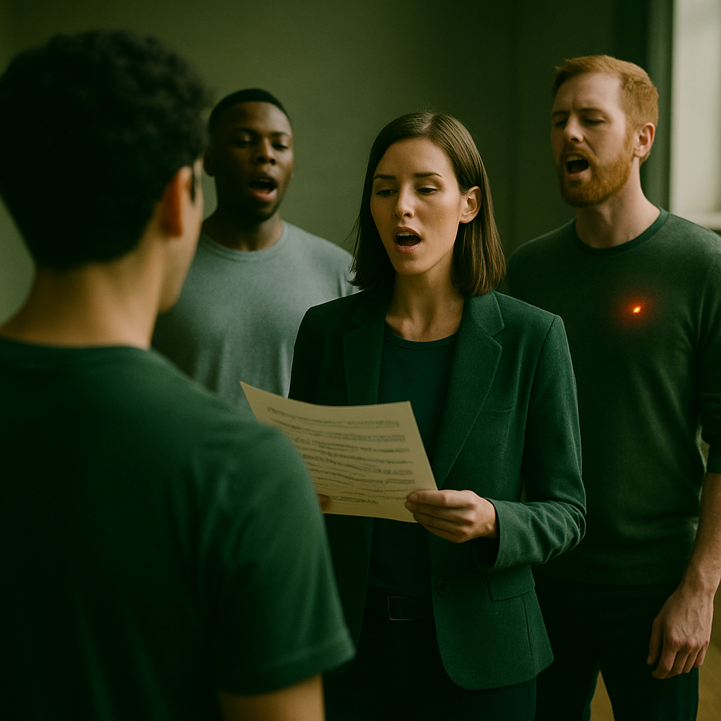 Music concert, representing Andreas Zehent's past experience in professional music.