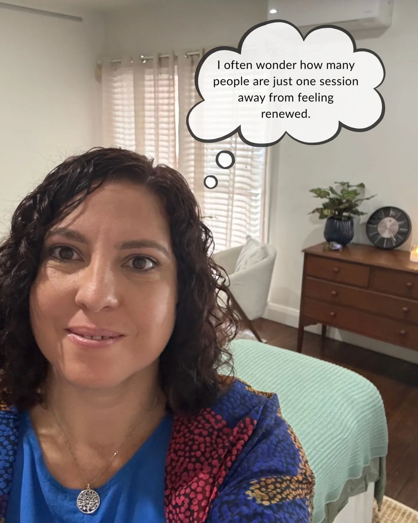 I often wonder how many people are just one session away from feeling renewed.

If you&rsquo;ve been feeling stuck, anxious, exhausted or like something just feels off but you can&rsquo;t quite name it &mdash; this work might be exactly what you need