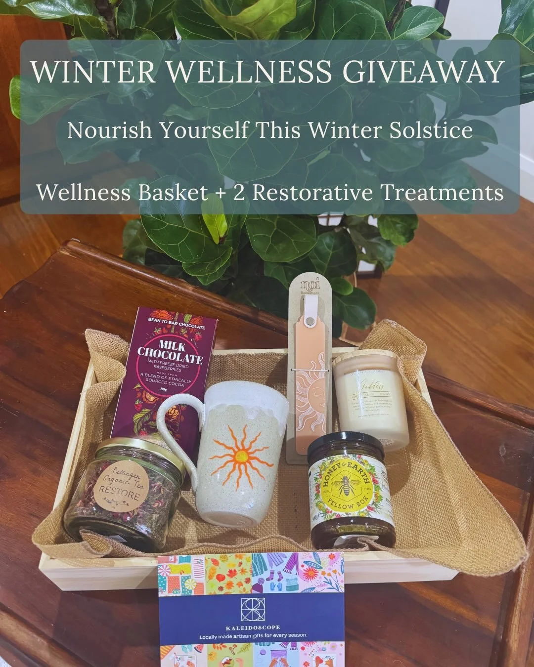 🌿✨ WINTER WELLNESS GIVEAWAY ✨🌿

As we approach the Winter Solstice, we want to gift one special person in our community a little extra nourishment, warmth and self-care.

Together, we&rsquo;ve created a beautiful Winter Wellness Gift Basket featuri
