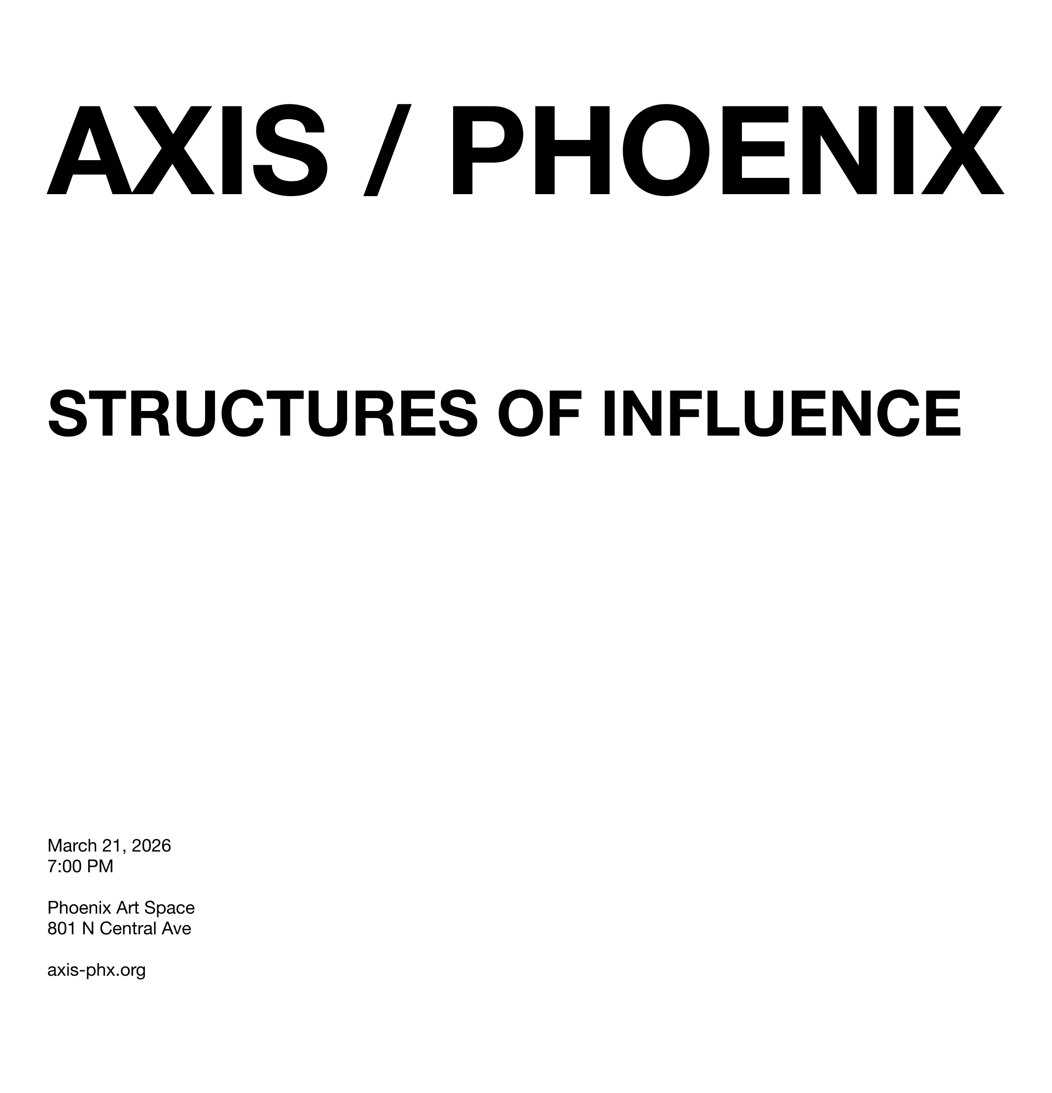 AXIS / PHOENIX typographic poster