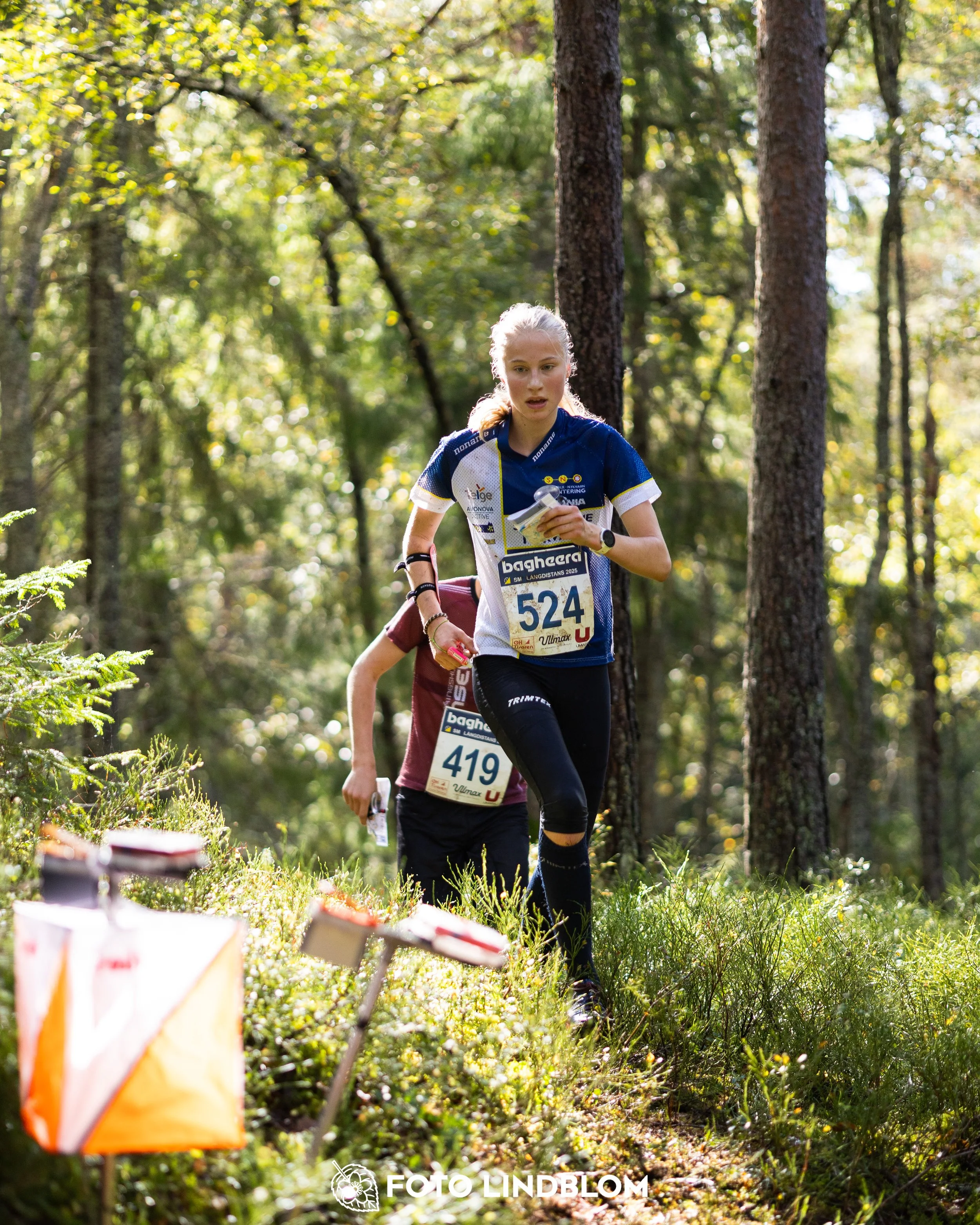 A picture from the Swedish national championship in long distance orienteering and Swedish league race taken by Foto Lindblom