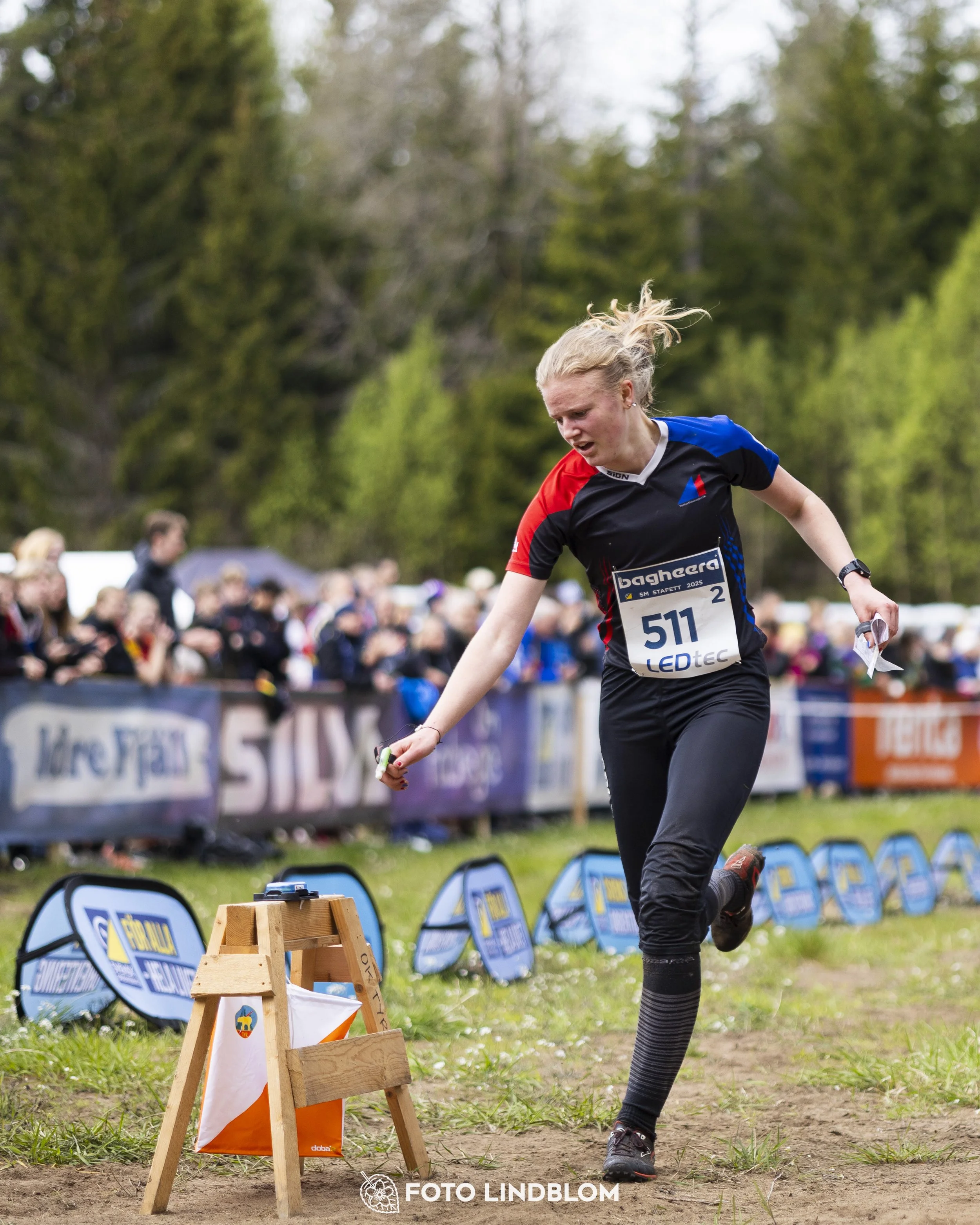 A picture from the Swedish national championship in relay orienteering