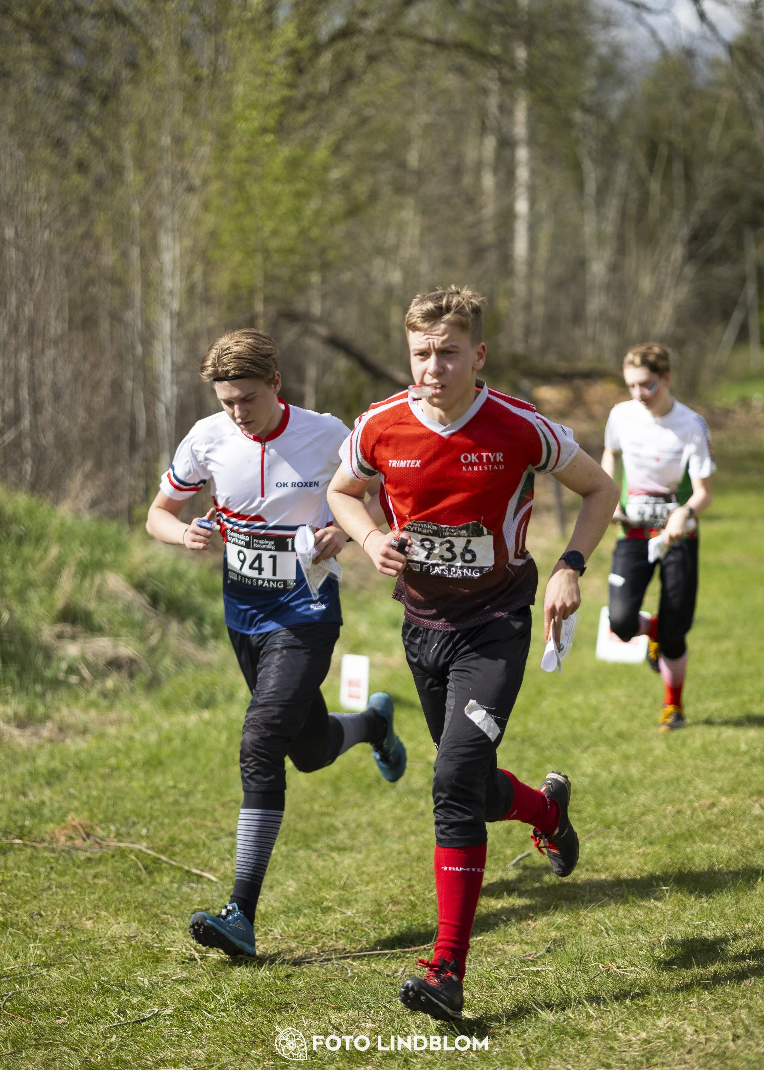 A picture from the youth relay at 10-Mila orienteering competition