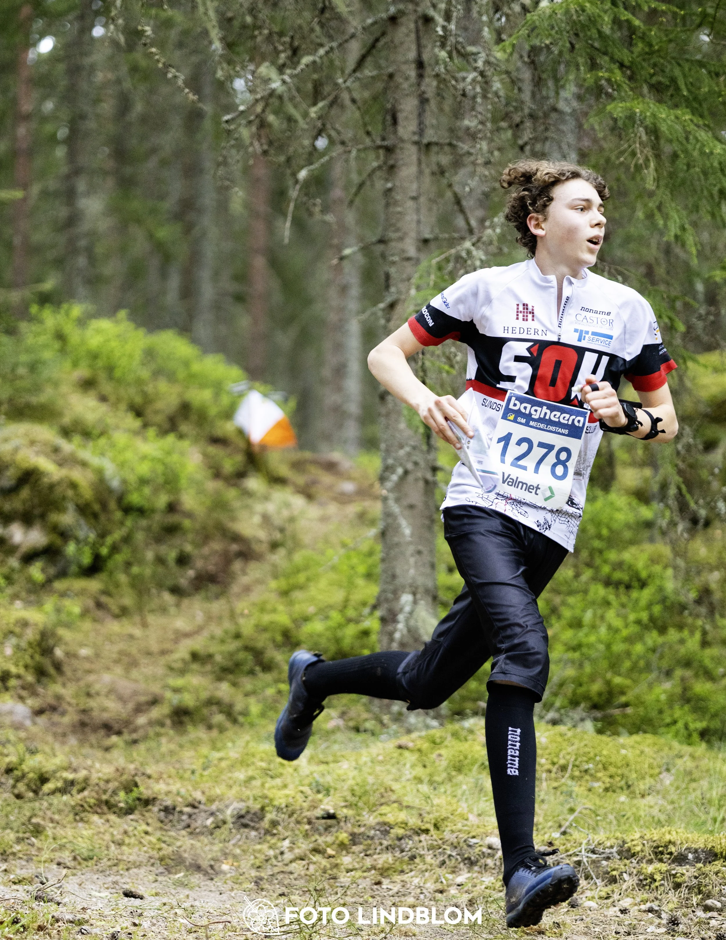 A picture from the Swedish national championship in middle distance orienteering and Swedish league race