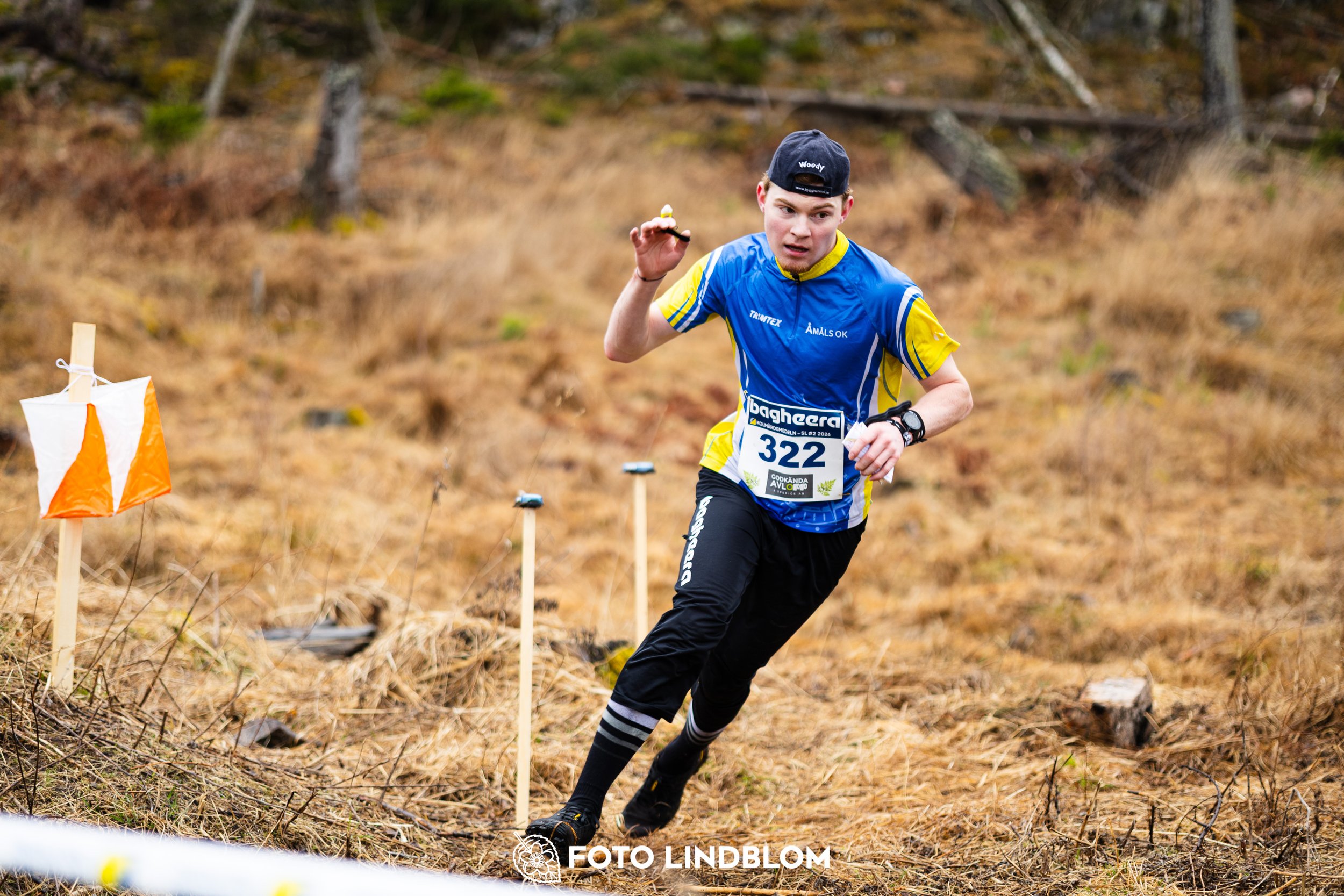 A photo from a forest orienteering competition in Kolmården as part of the Swedish League 2026 season, captured by Foto Lindblom.