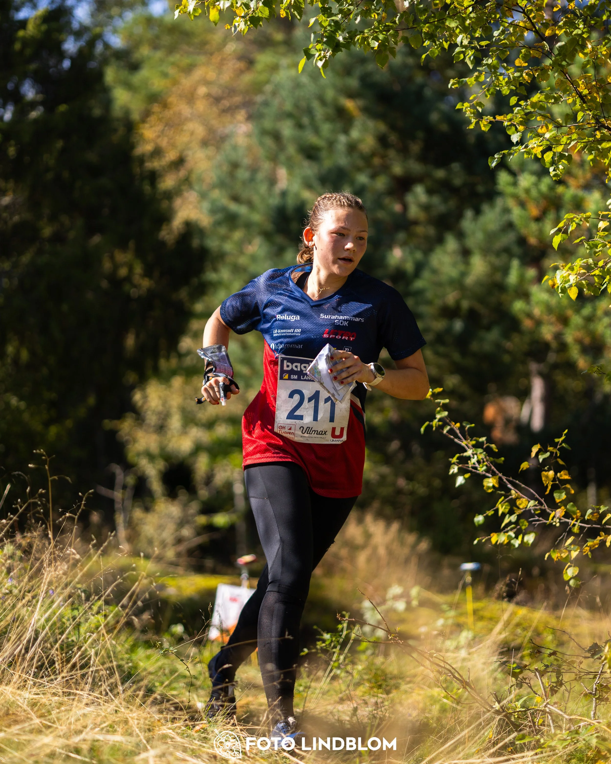 A picture from the Swedish national championship in long distance orienteering and Swedish league race taken by Foto Lindblom