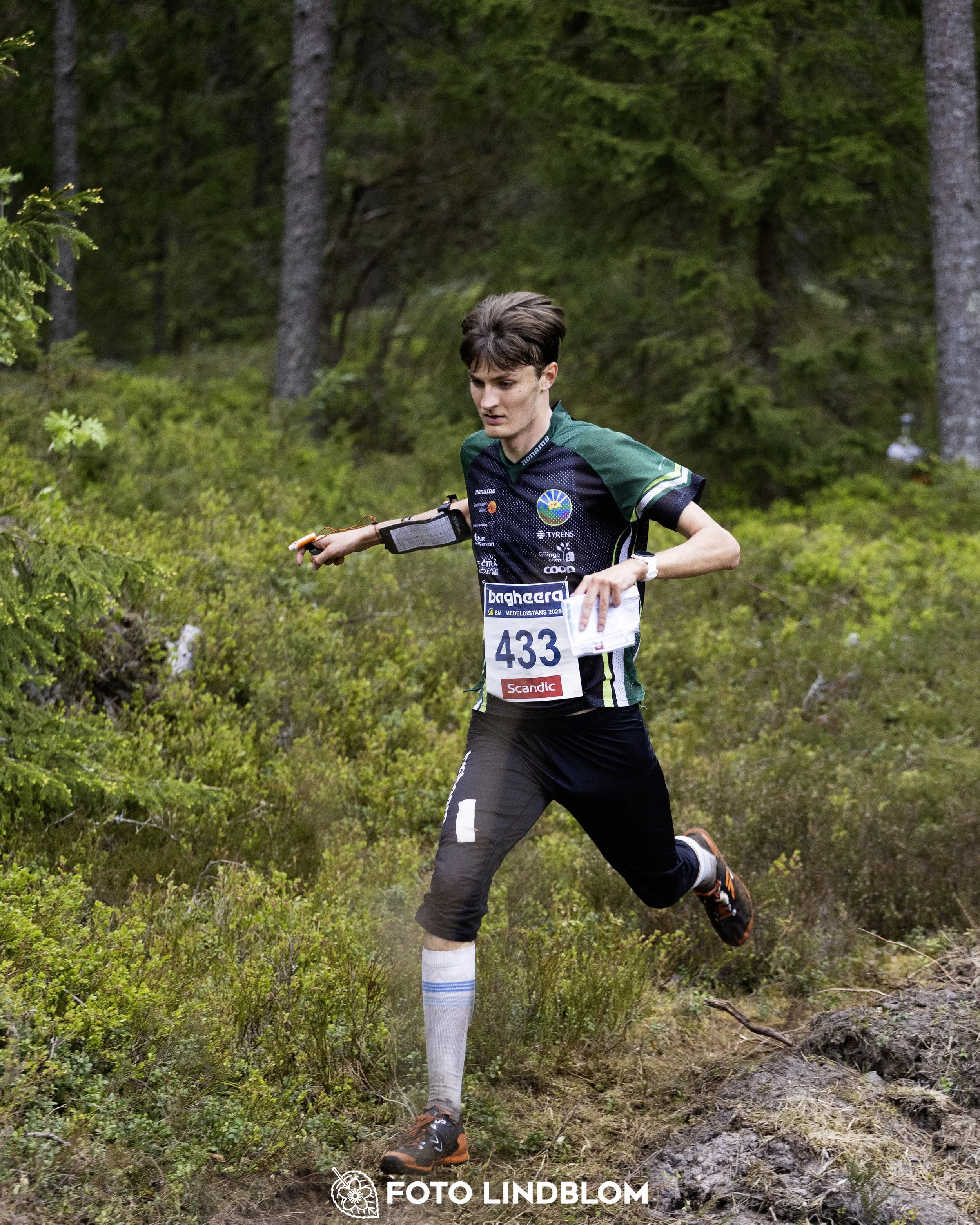 A picture from the Swedish national championship in middle distance orienteering and Swedish league race