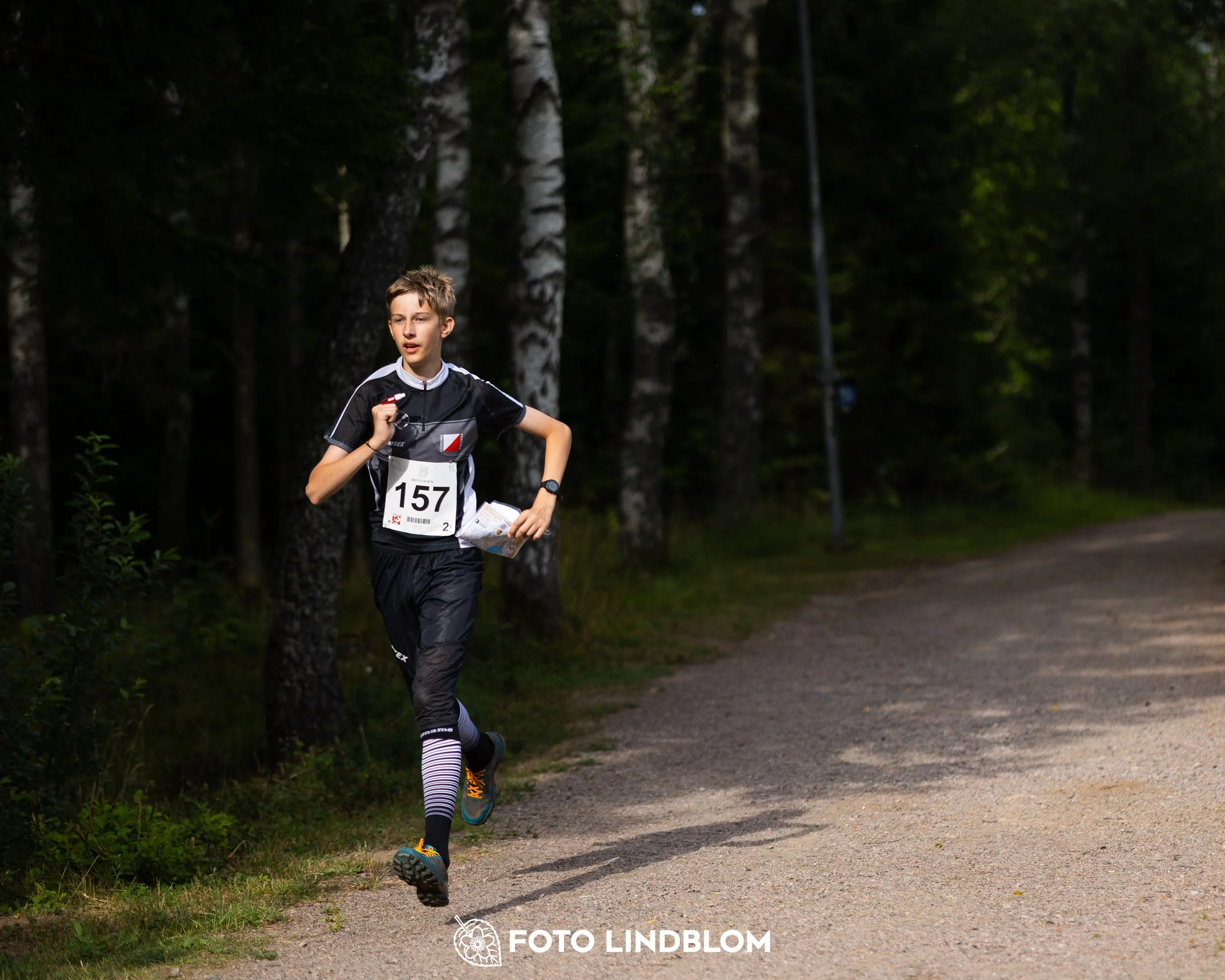 A picture from the youth 10 mila orienteering competition taken by Foto Lindblom