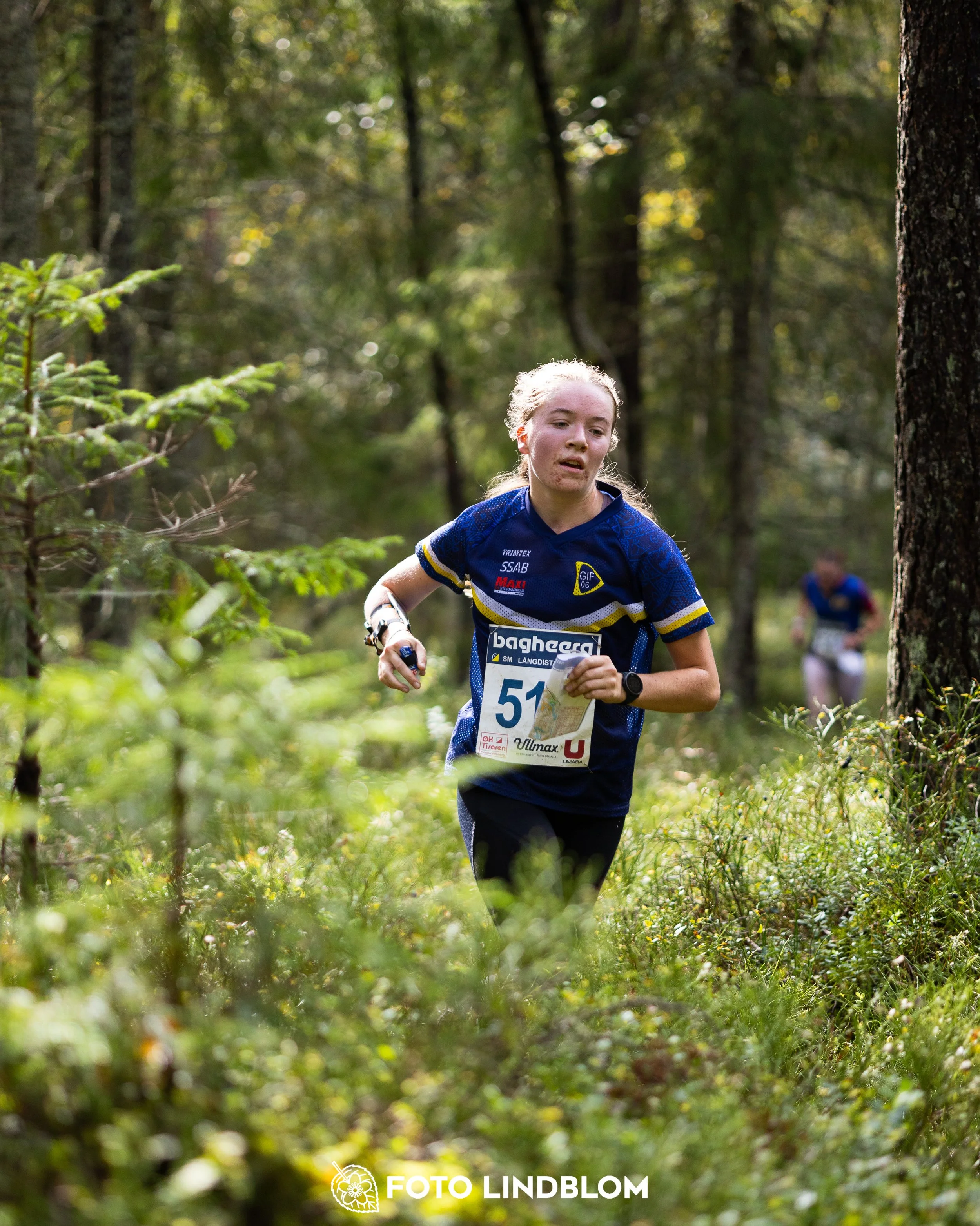 A picture from the Swedish national championship in long distance orienteering and Swedish league race taken by Foto Lindblom