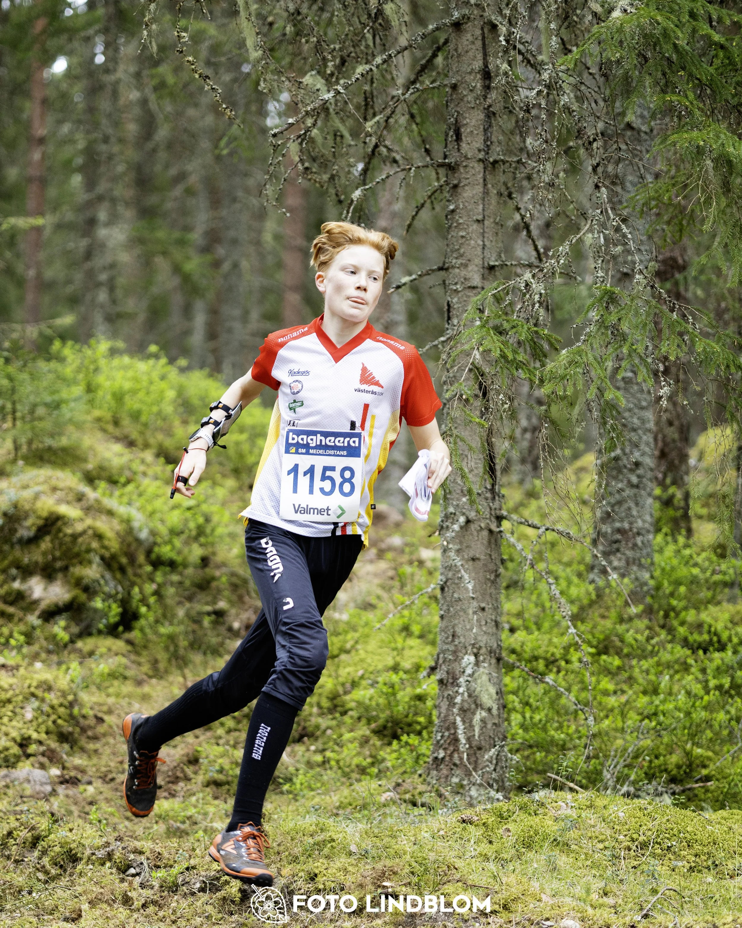 A picture from the Swedish national championship in middle distance orienteering and Swedish league race
