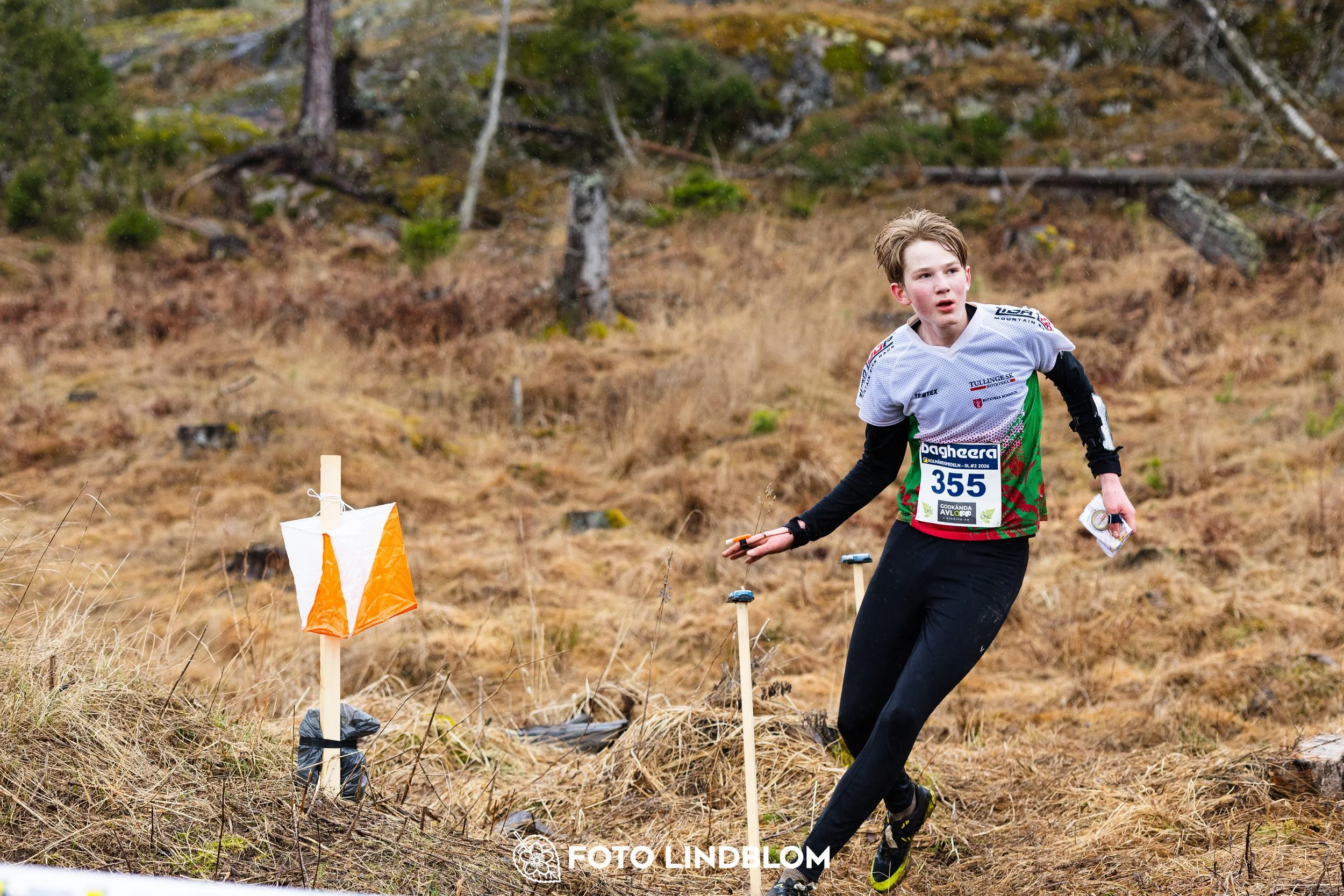 A photo from an orienteering race in Kolmården during the Swedish League spring season 2026, captured by Foto Lindblom.
