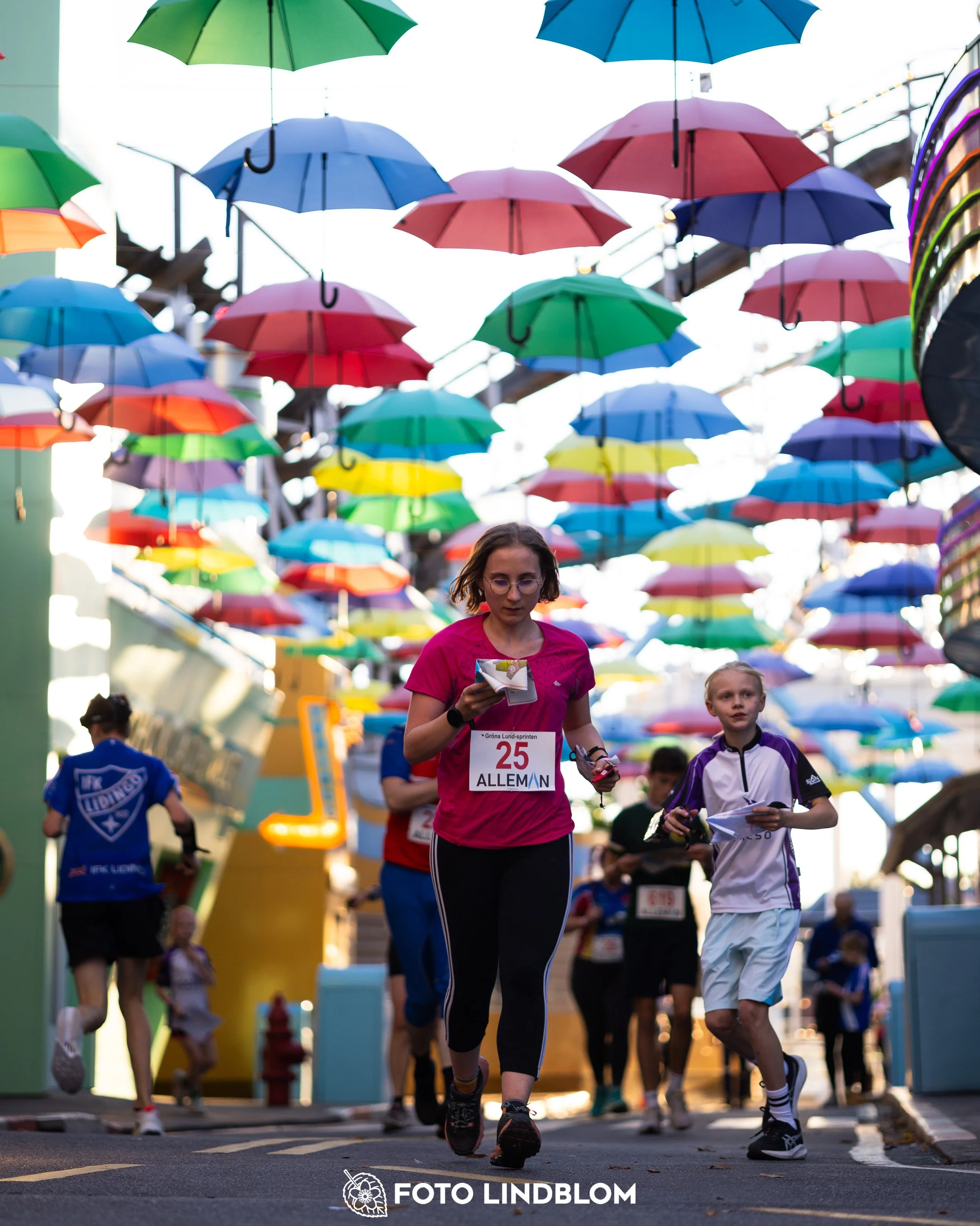 A picture from the orienteering event called Gröna Lund Sprinten taken by Foto Lindblom