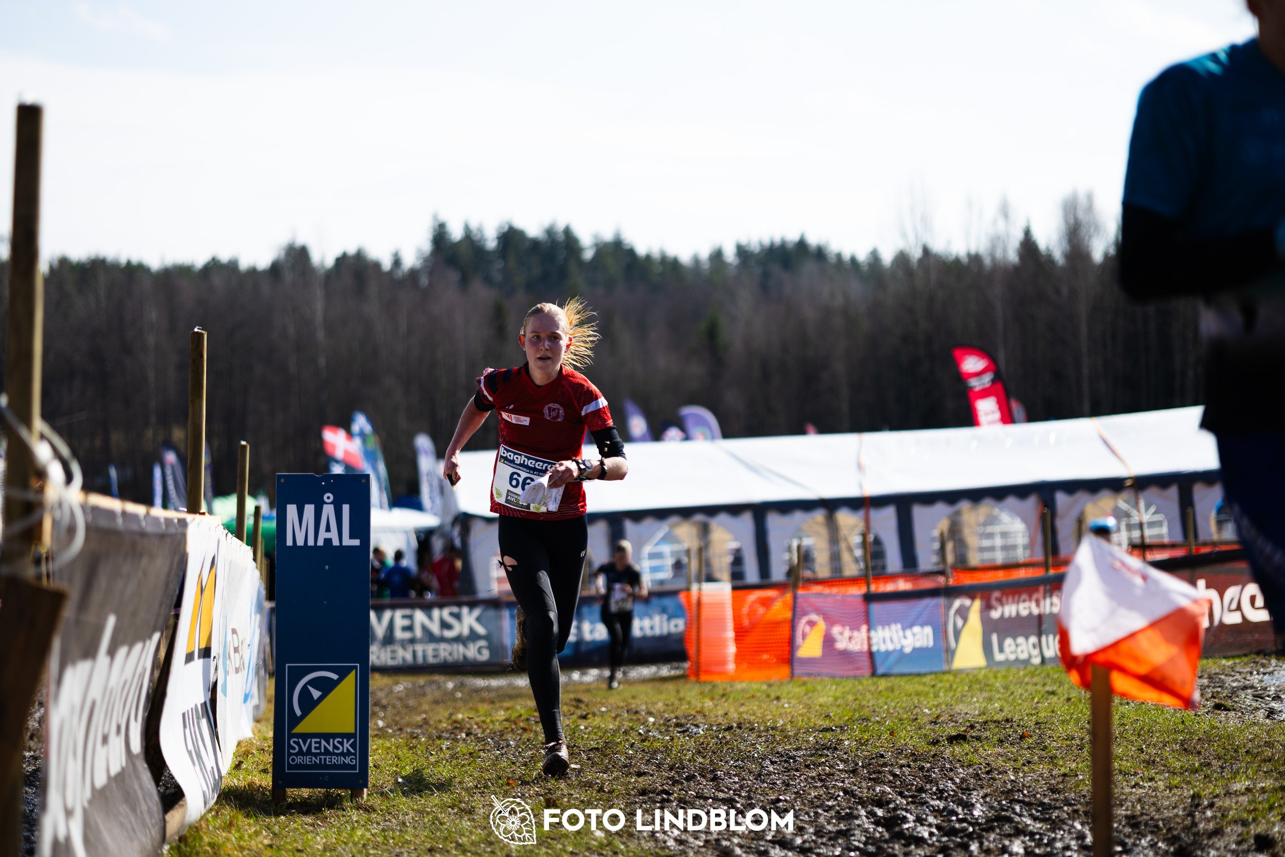 A moment from a middle distance orienteering race in Kolmården during the Swedish League 2026, captured by Foto Lindblom.